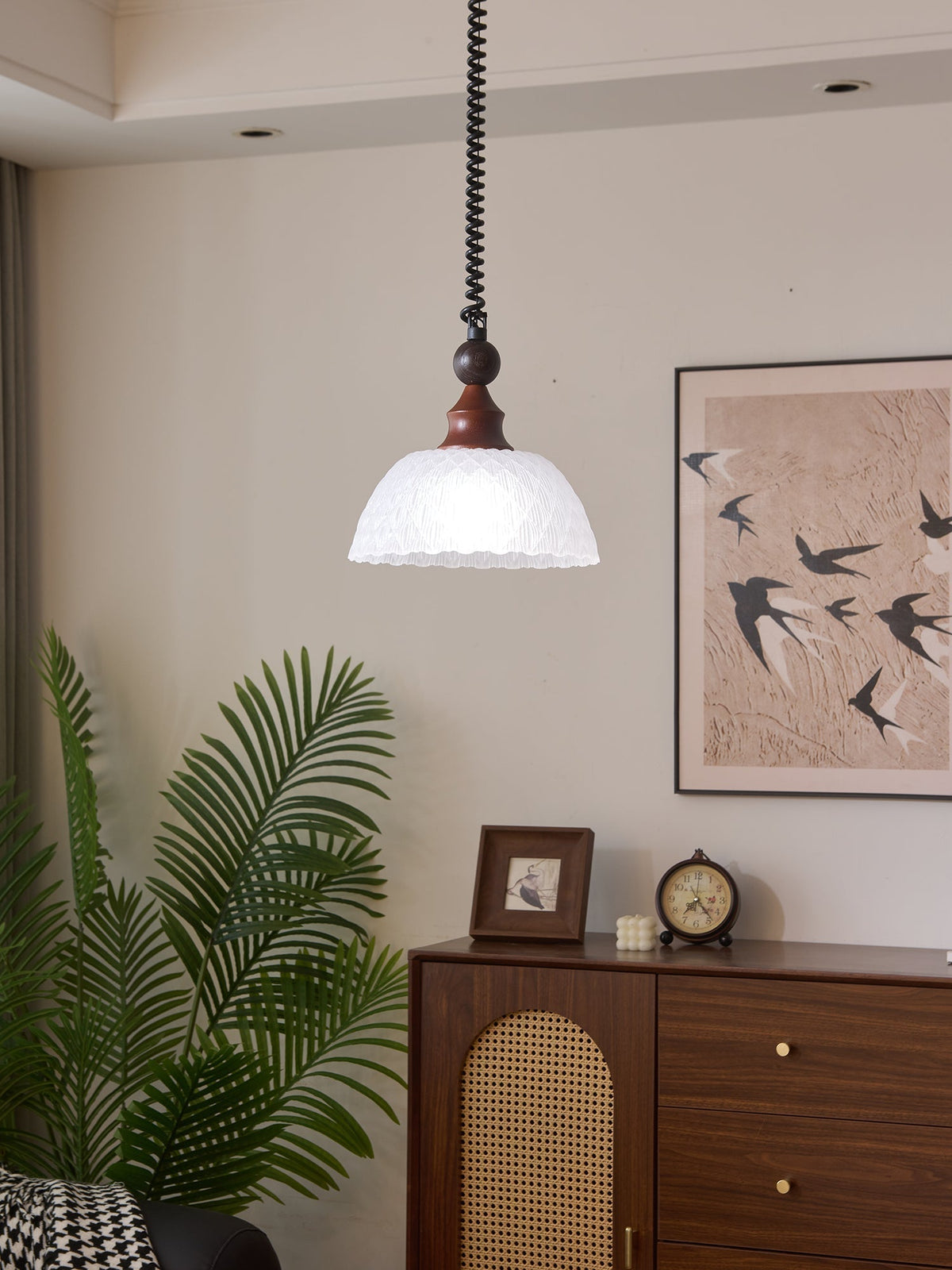 Suspension Atlas en bois et verre – vue 29