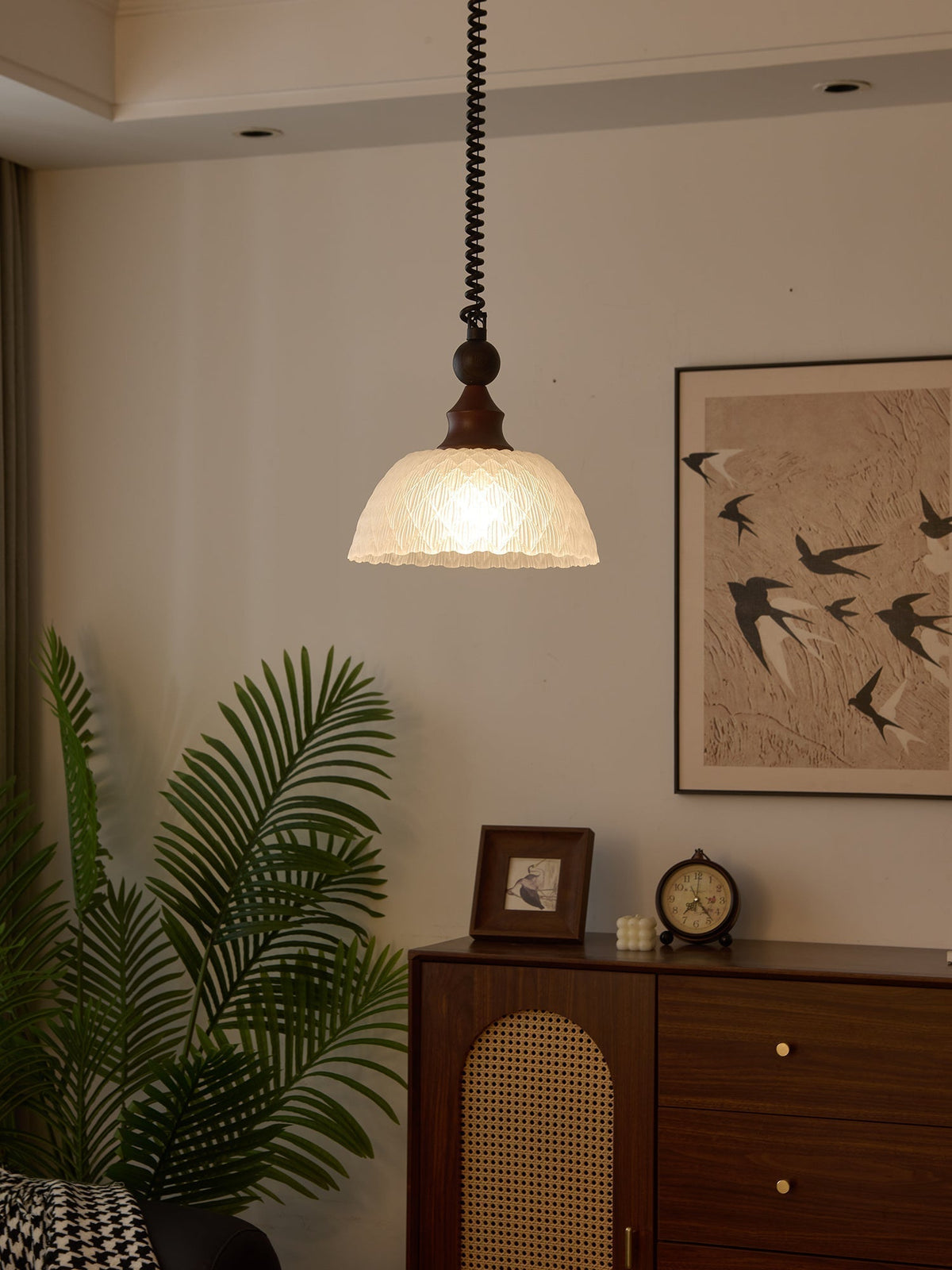 Suspension Atlas en bois et verre – vue 30