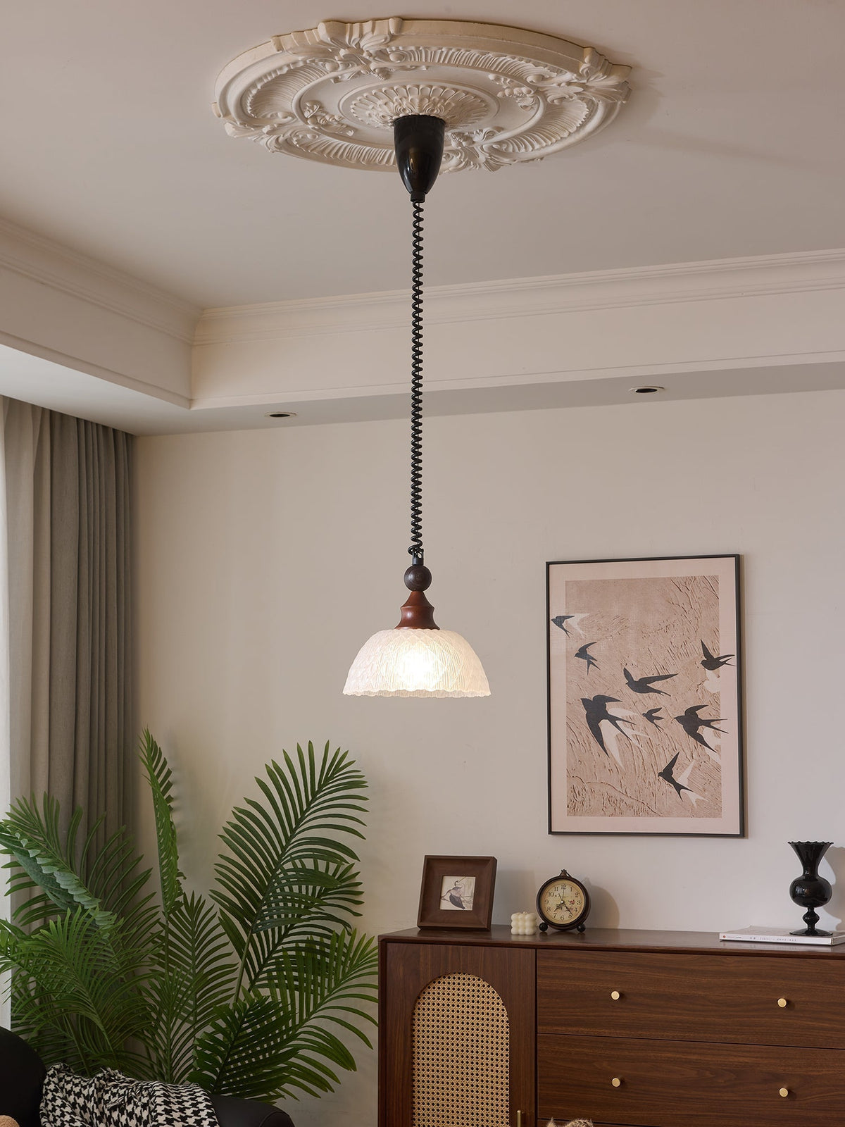 Suspension Atlas en bois et verre – vue 31
