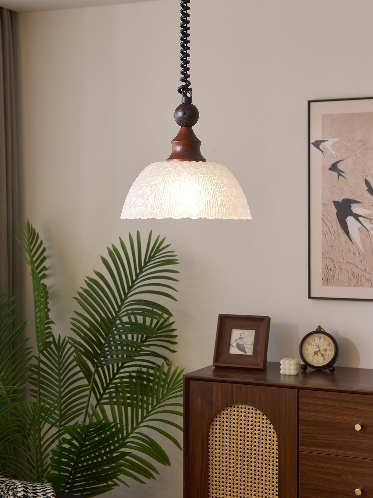 Suspension Atlas en bois et verre – vue 33