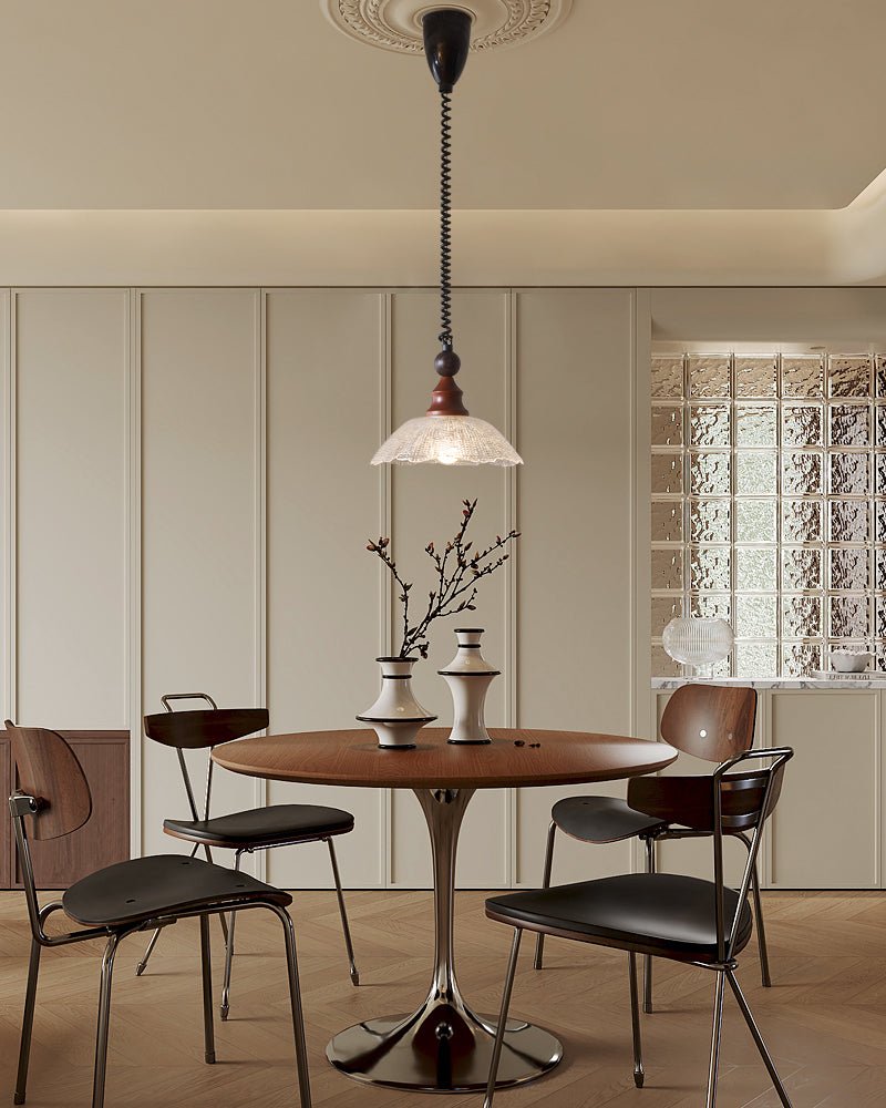 Suspension Atlas en bois et verre – vue 36
