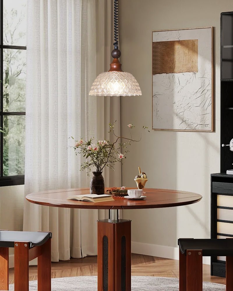 Suspension Atlas en bois et verre – vue 41