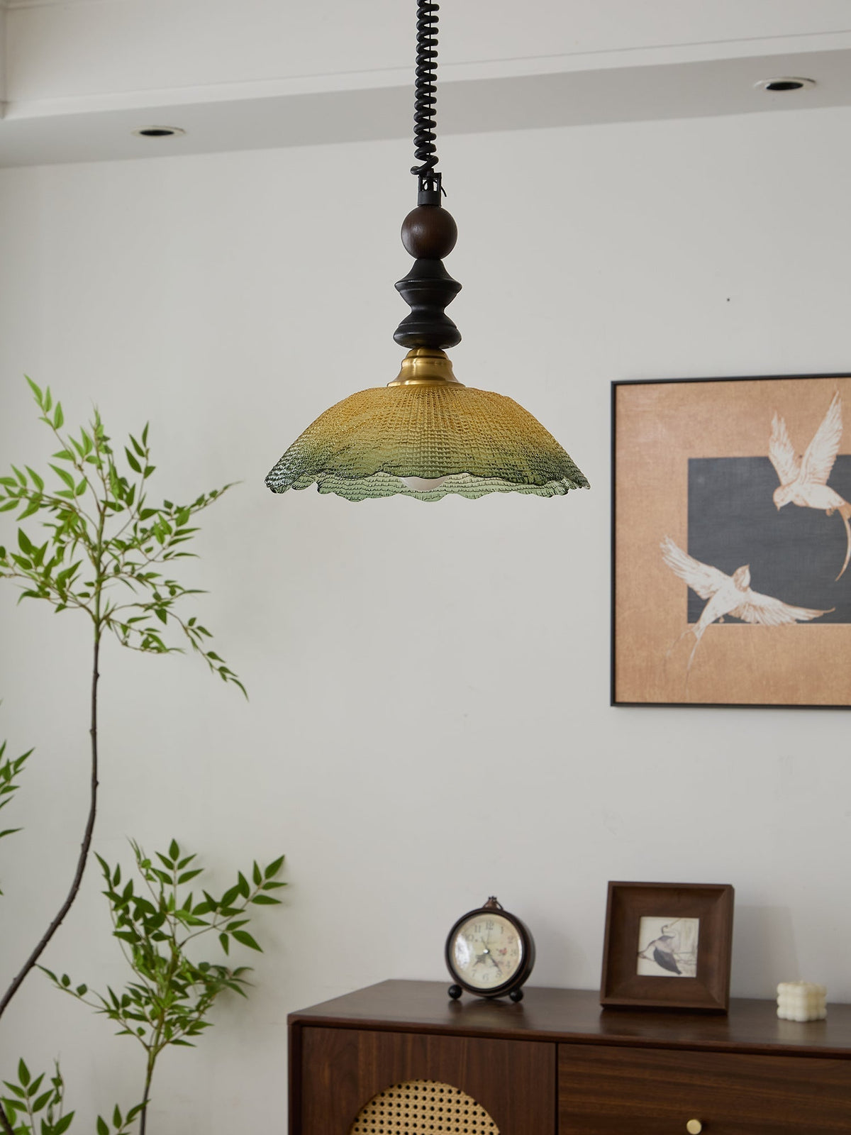 Suspension Atlas en bois et verre – vue 42