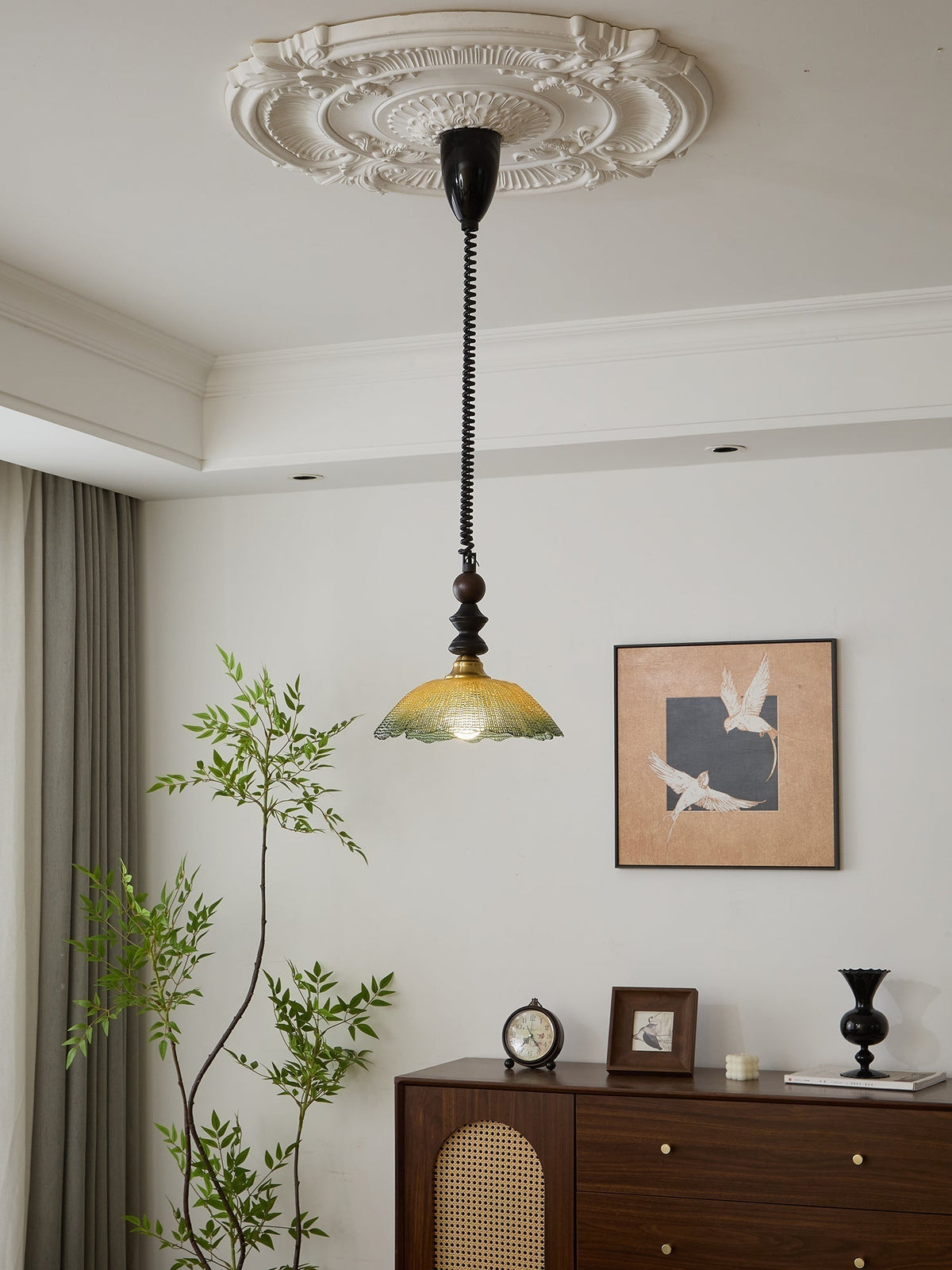 Suspension Atlas en bois et verre – vue 44