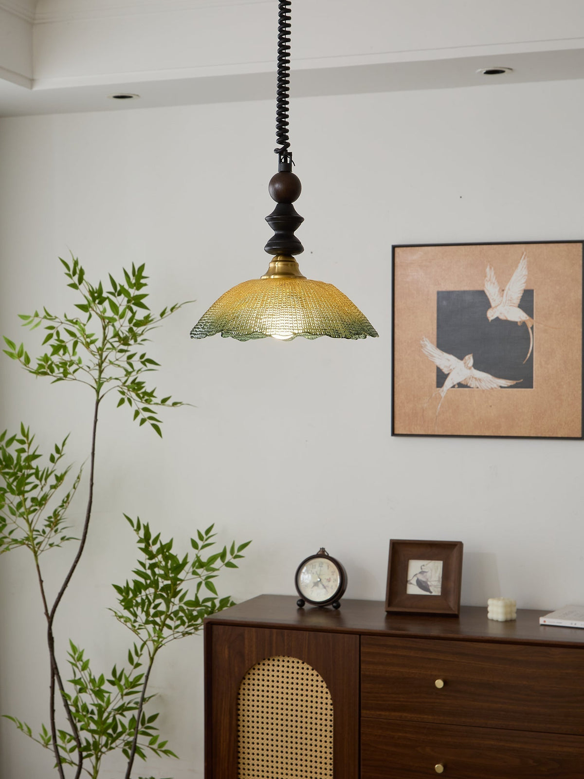 Suspension Atlas en bois et verre – vue 60