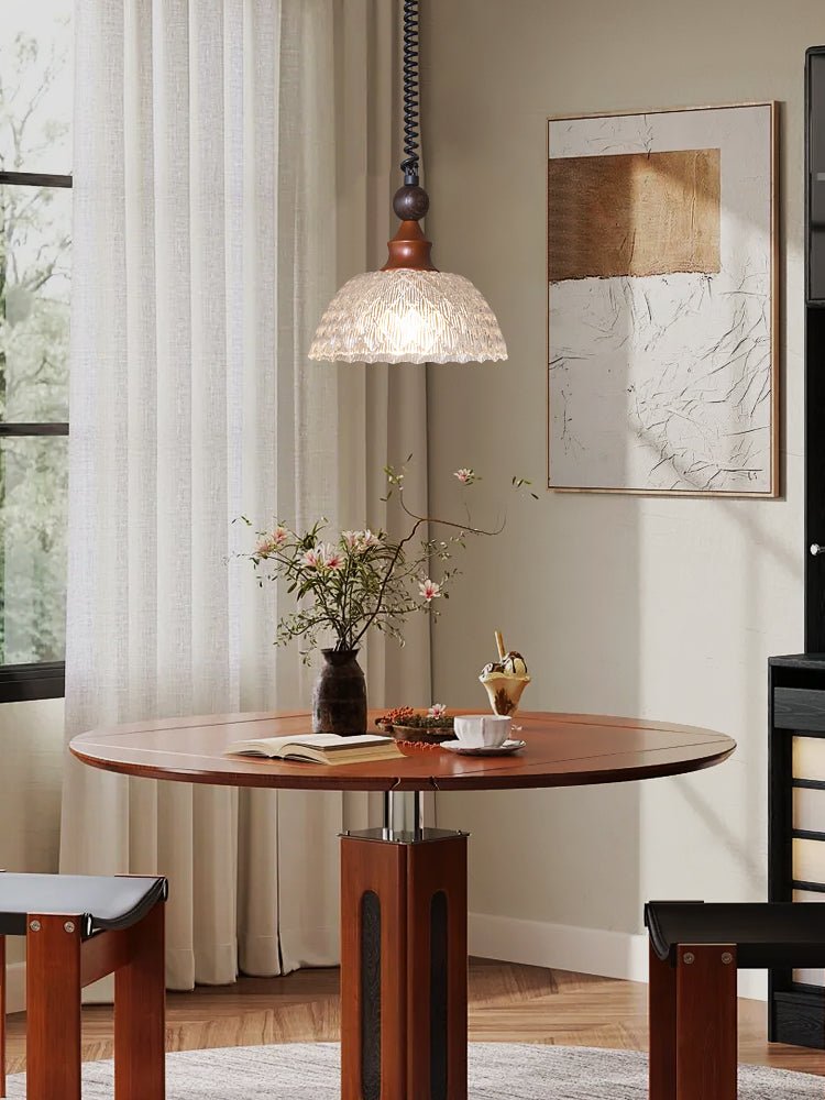 Suspension Atlas en bois et verre – vue 56