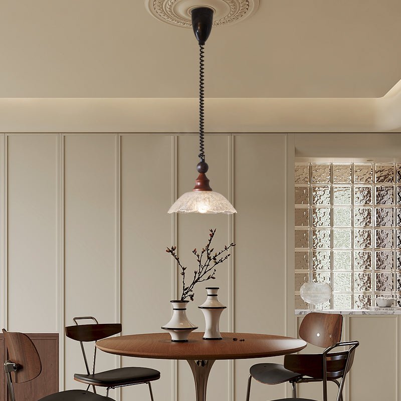 Suspension Atlas en bois et verre – vue 5