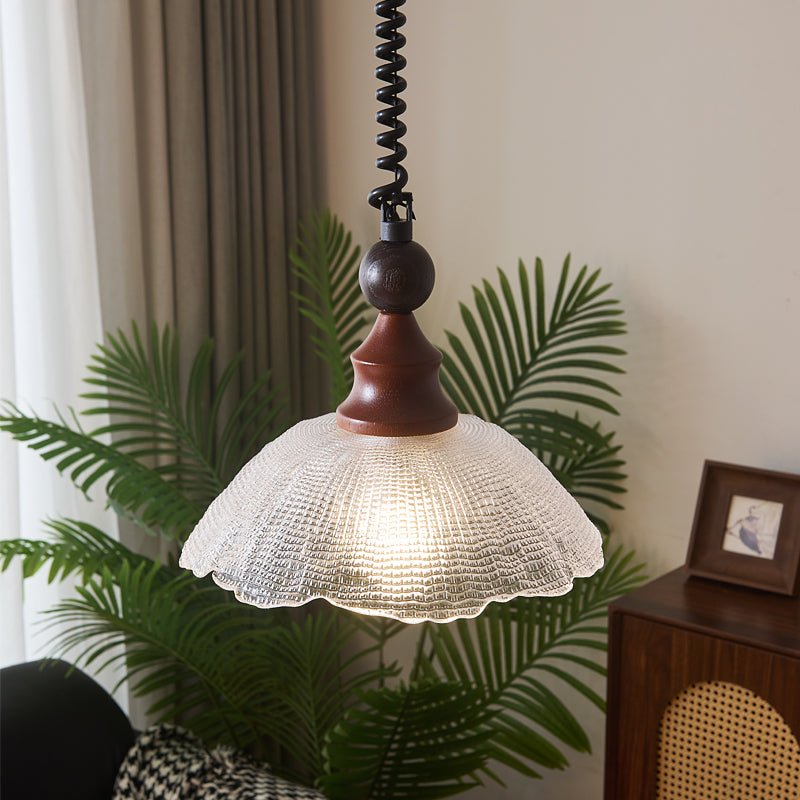 Suspension Atlas en bois et verre – vue 6