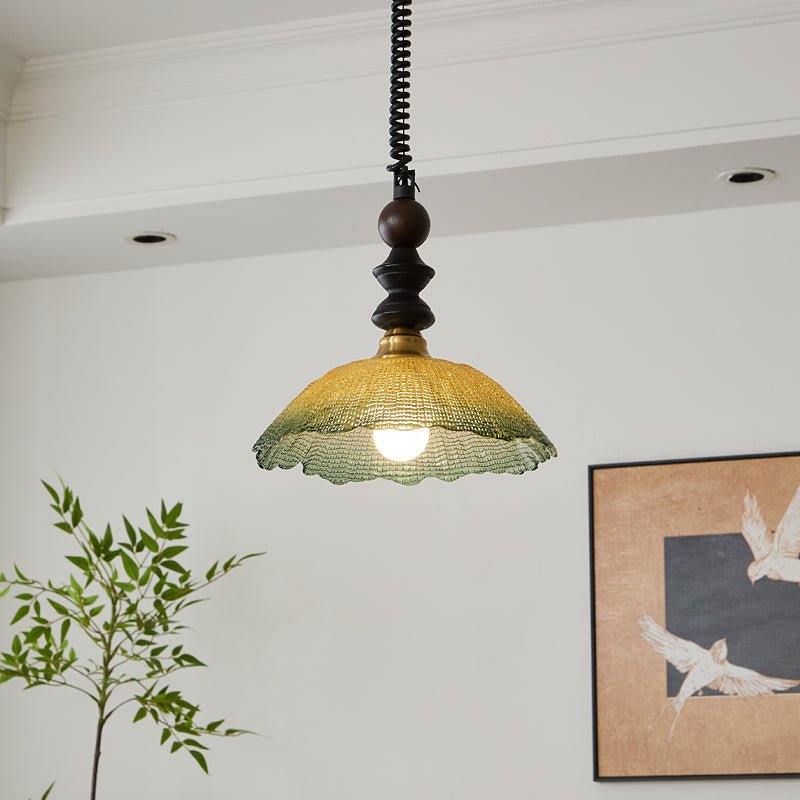 Suspension Atlas en bois et verre – vue 4