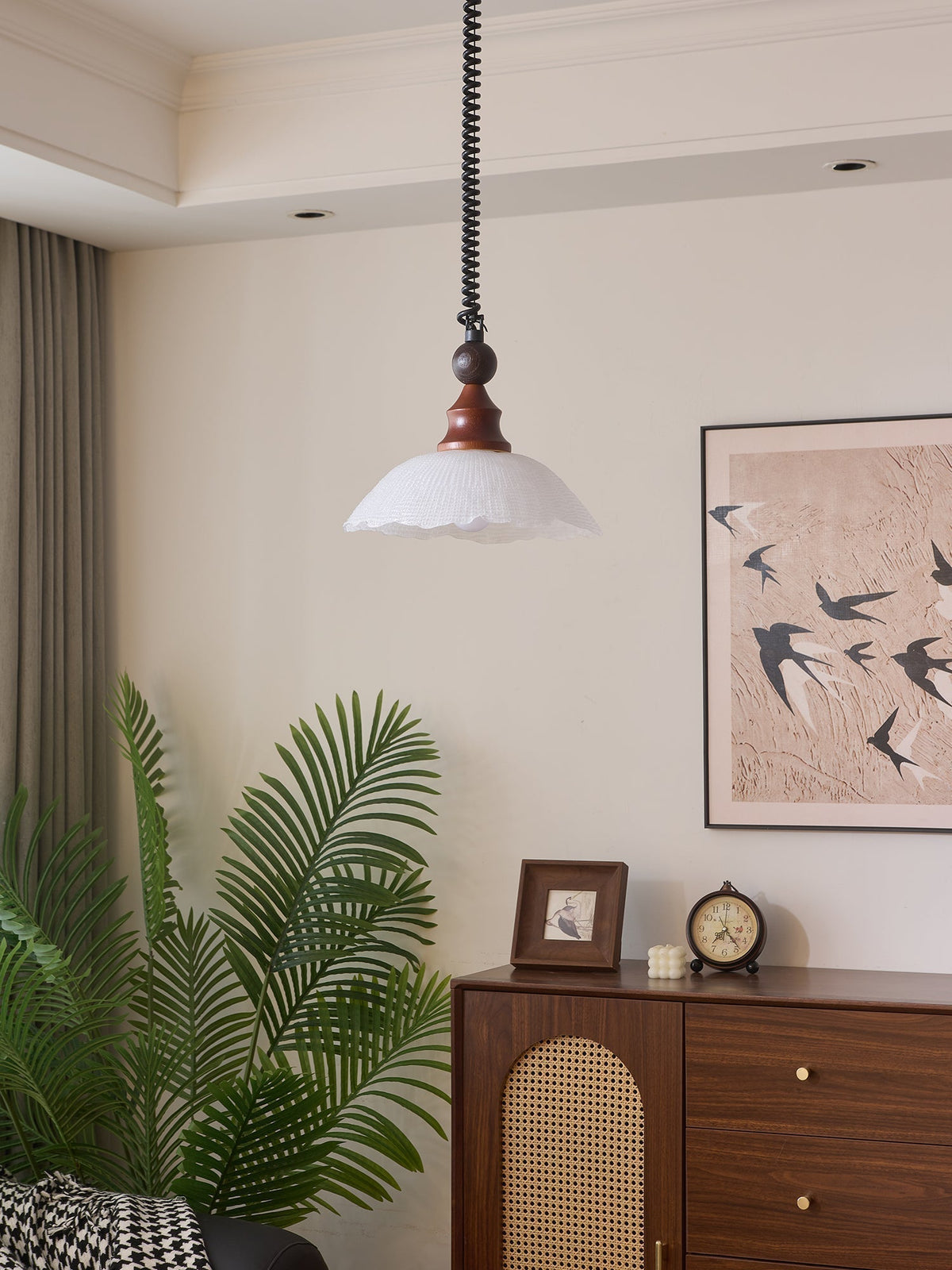 Suspension Atlas en bois et verre – vue 10