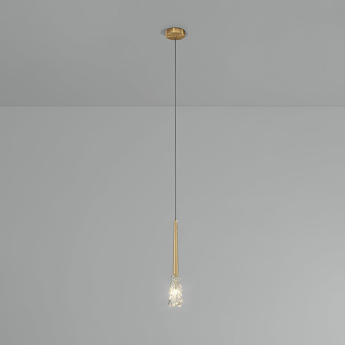 Suspension Grésil en cristal et métal – vue 6
