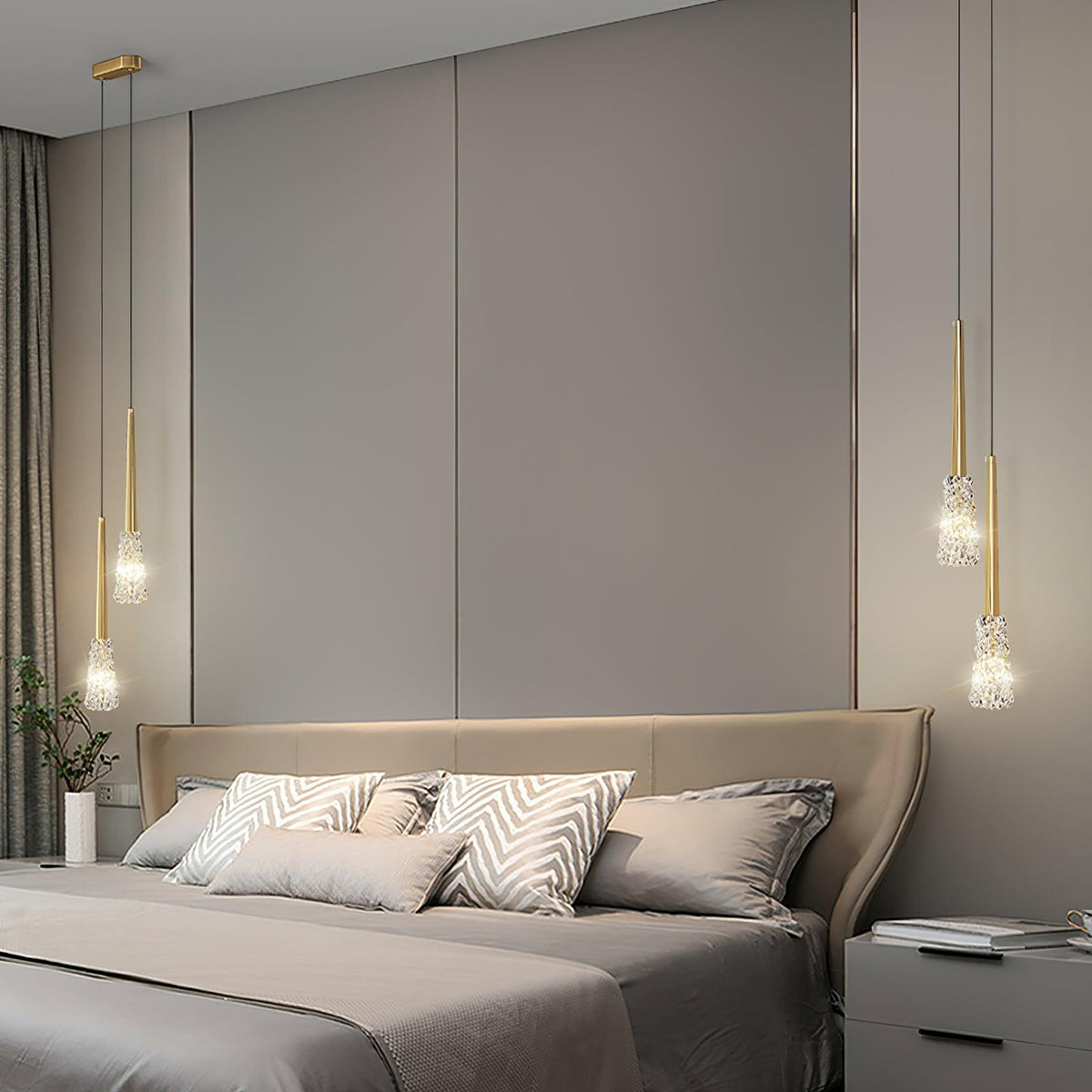 Suspension Grésil en cristal et métal – vue 30