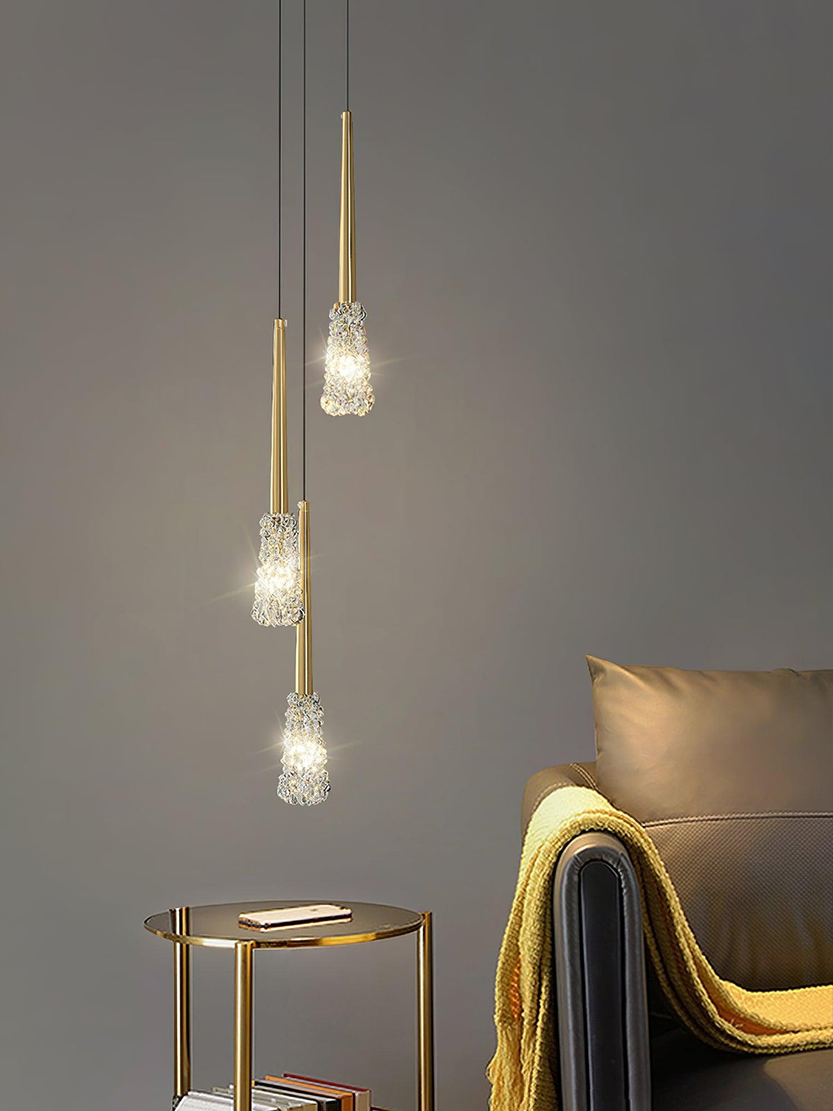 Suspension Grésil en cristal et métal – vue 32