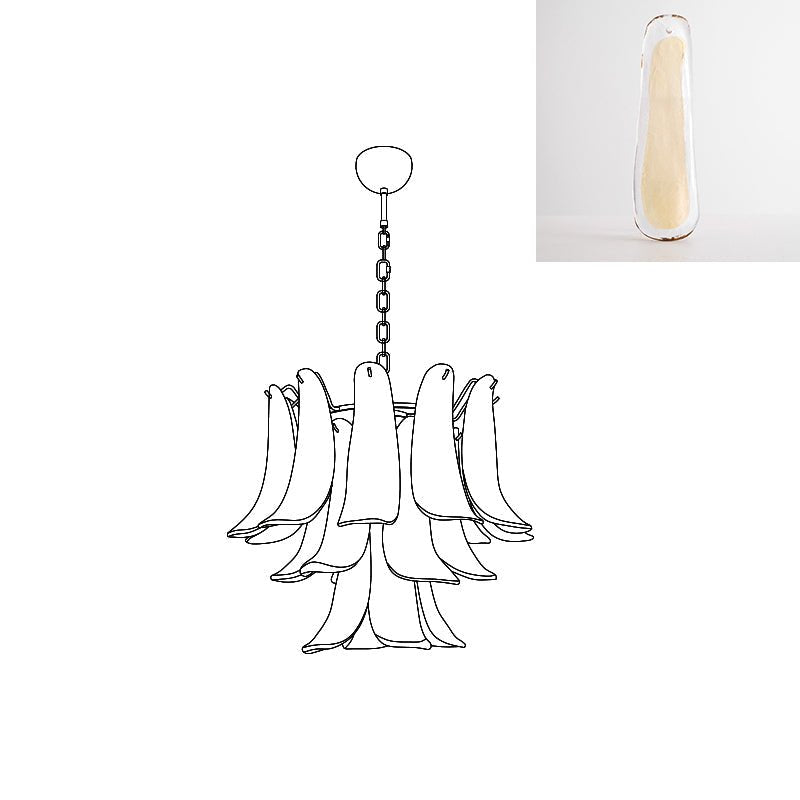 Lustre Colombe en verre et métal – vue 88