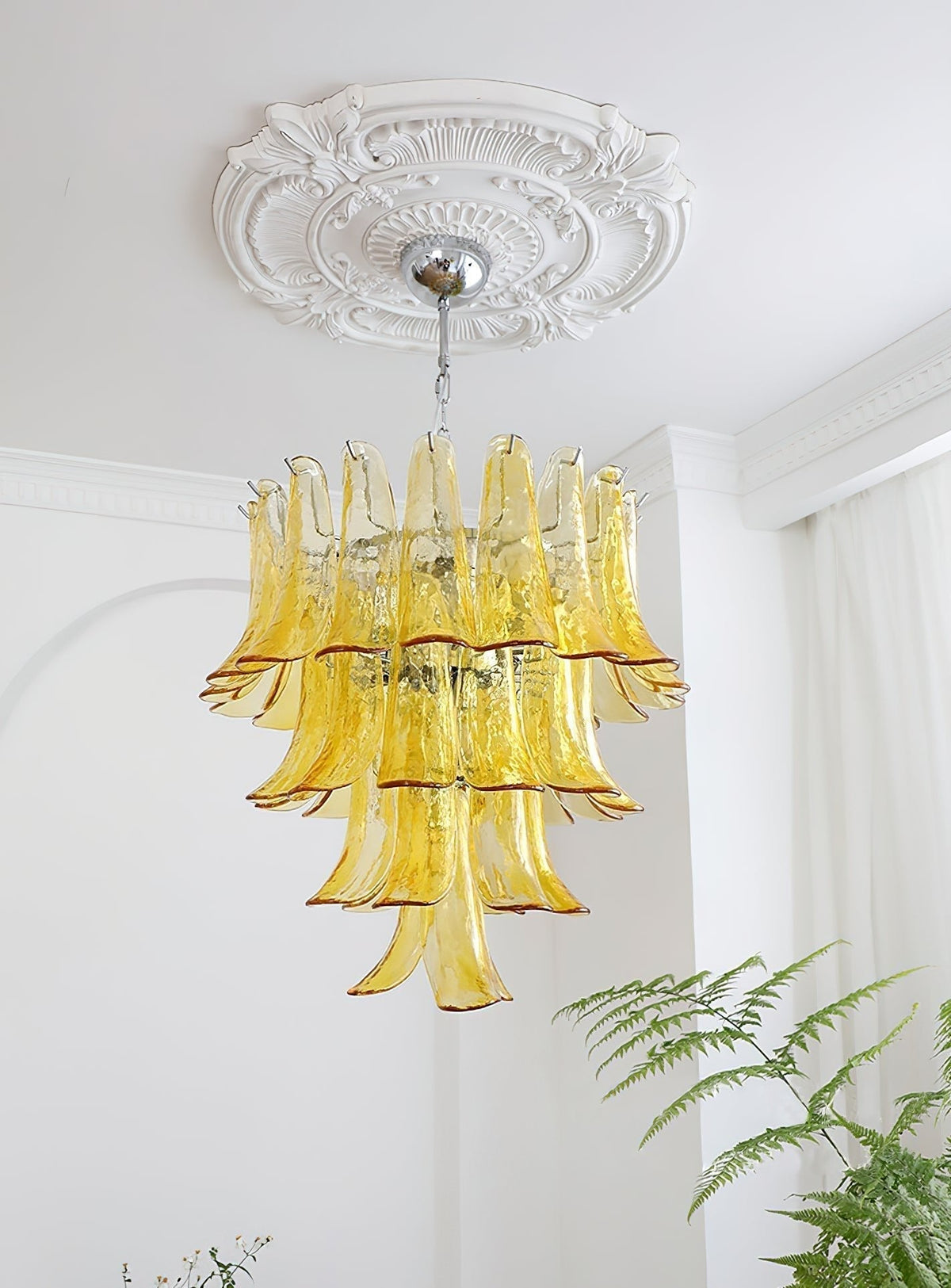 Lustre Colombe en verre et métal – vue 99