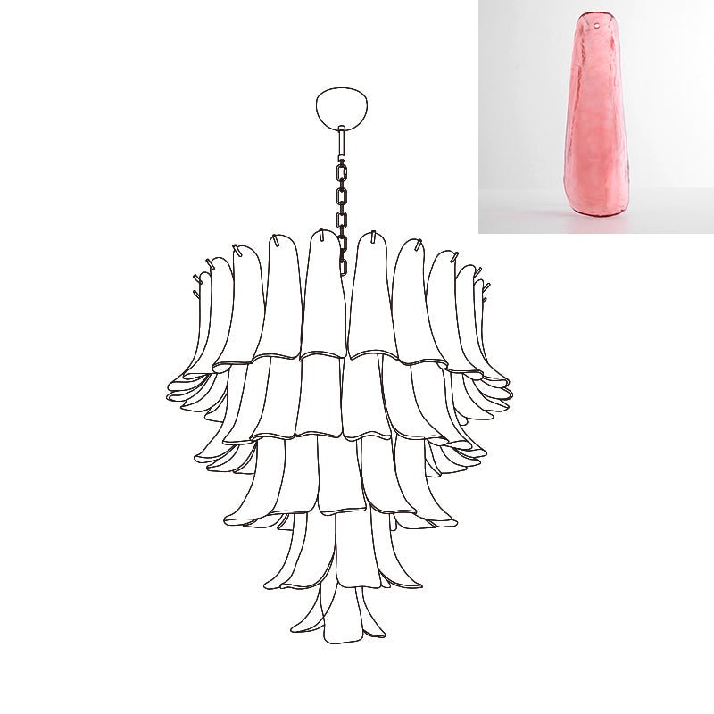 Lustre Colombe en verre et métal – vue 197