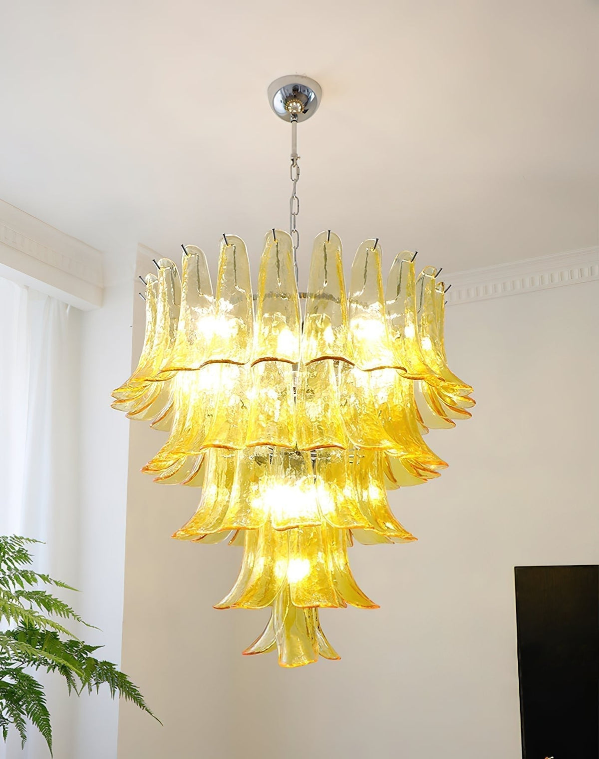 Lustre Colombe en verre et métal – vue 114