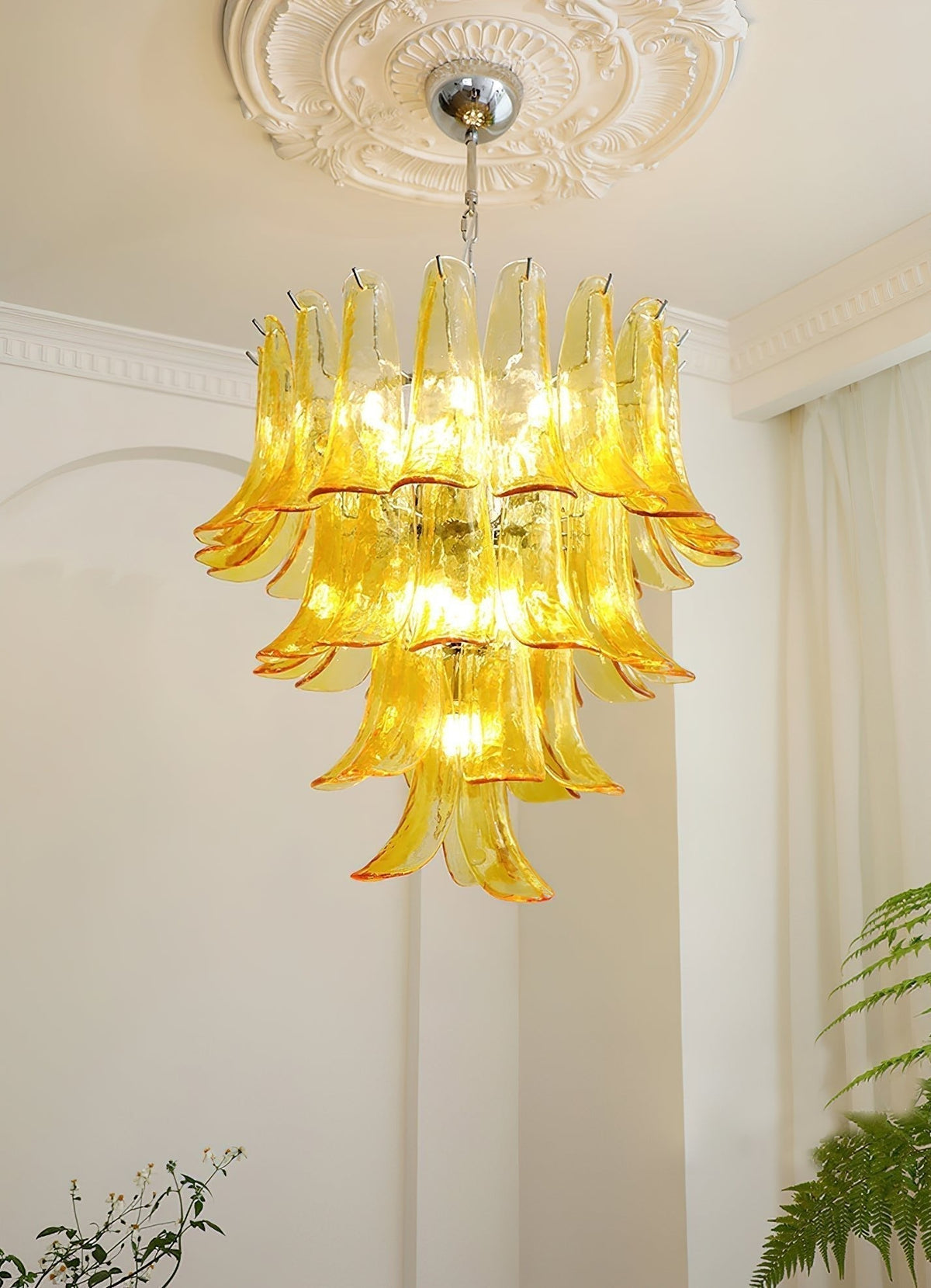 Lustre Colombe en verre et métal – vue 116