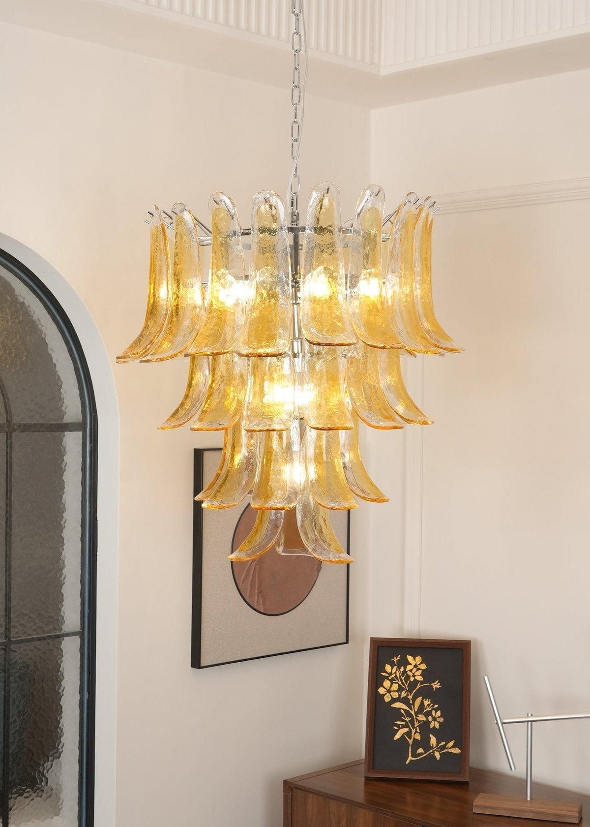 Lustre Colombe en verre et métal – vue 53