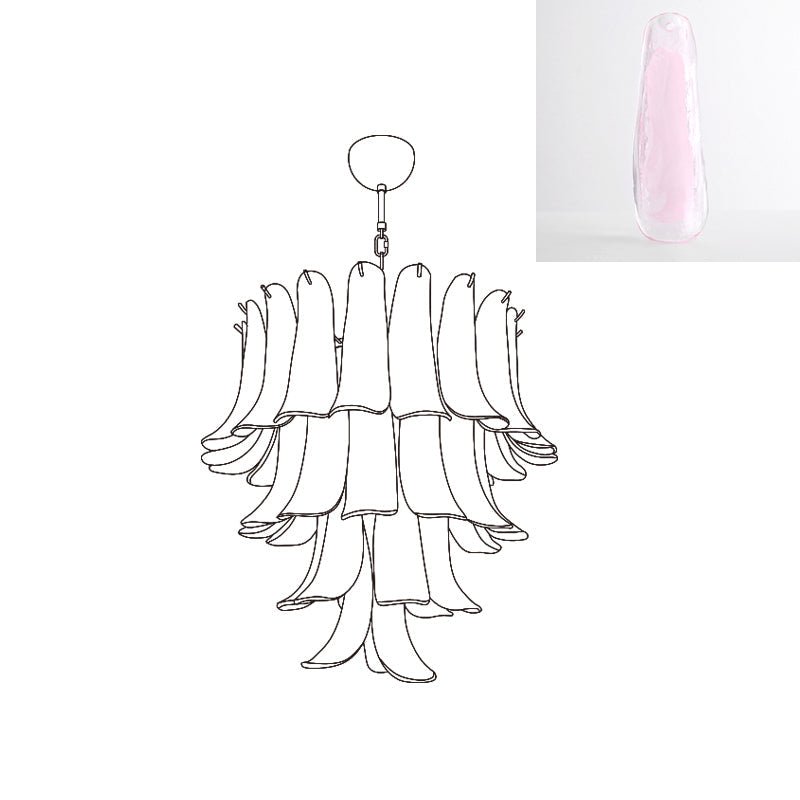 Lustre Colombe en verre et métal – vue 75