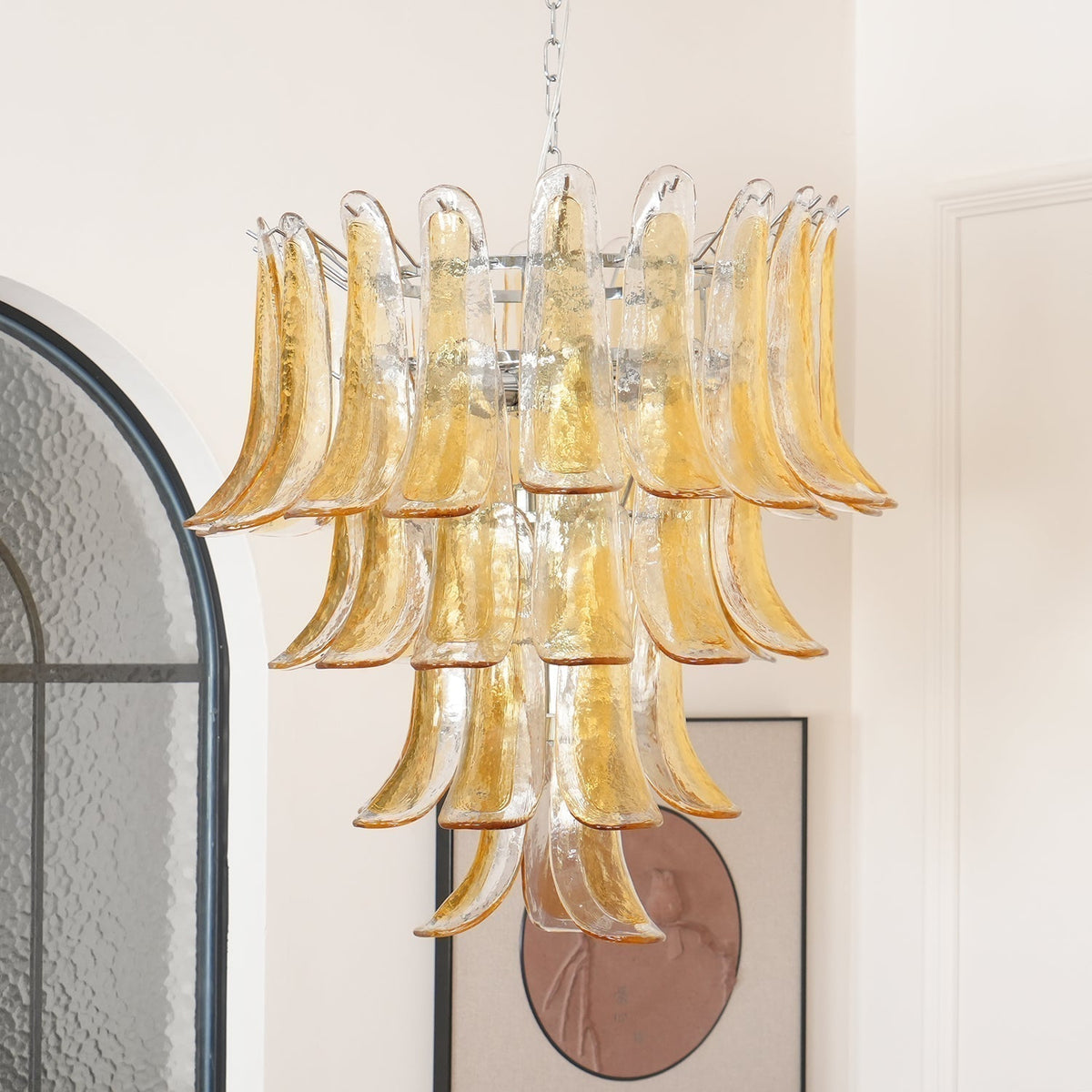 Lustre Colombe en verre et métal – vue 76