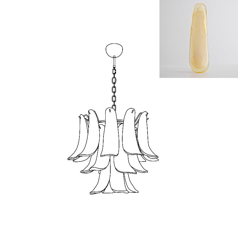 Lustre Colombe en verre et métal – vue 96