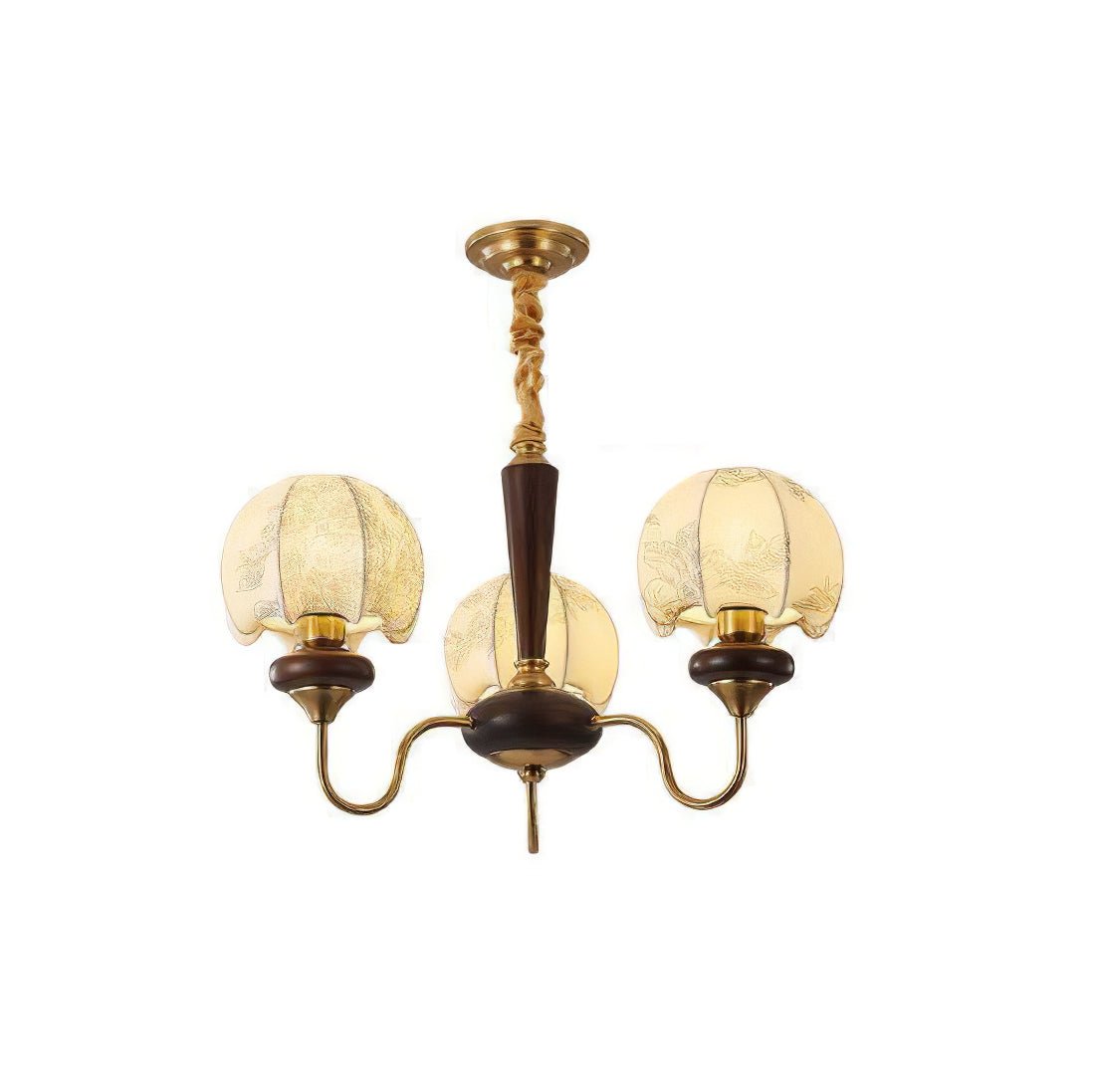 Lustre Tango en tissu et bois – vue 19