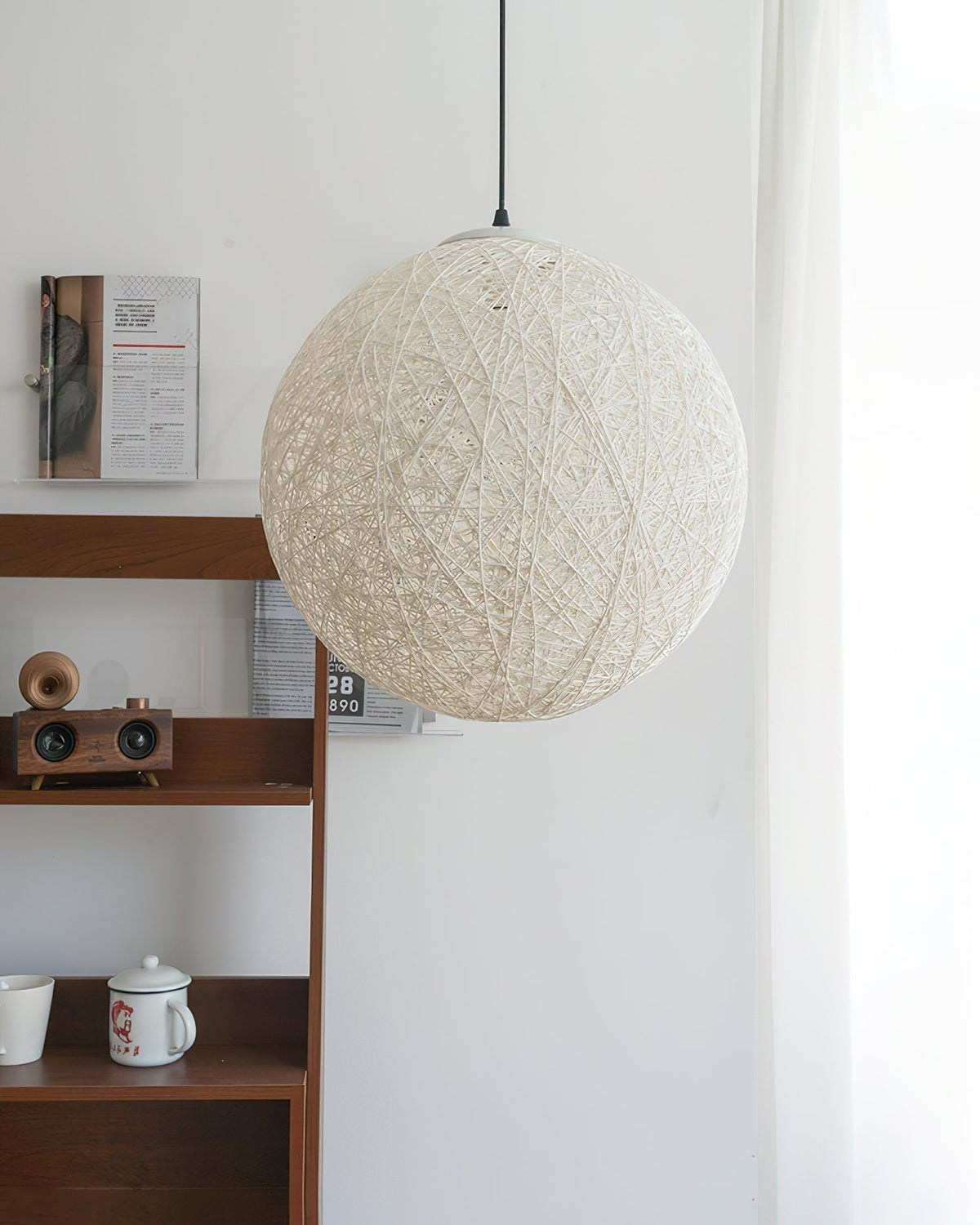 Suspension Tonnelle en rotin et métal – vue 5