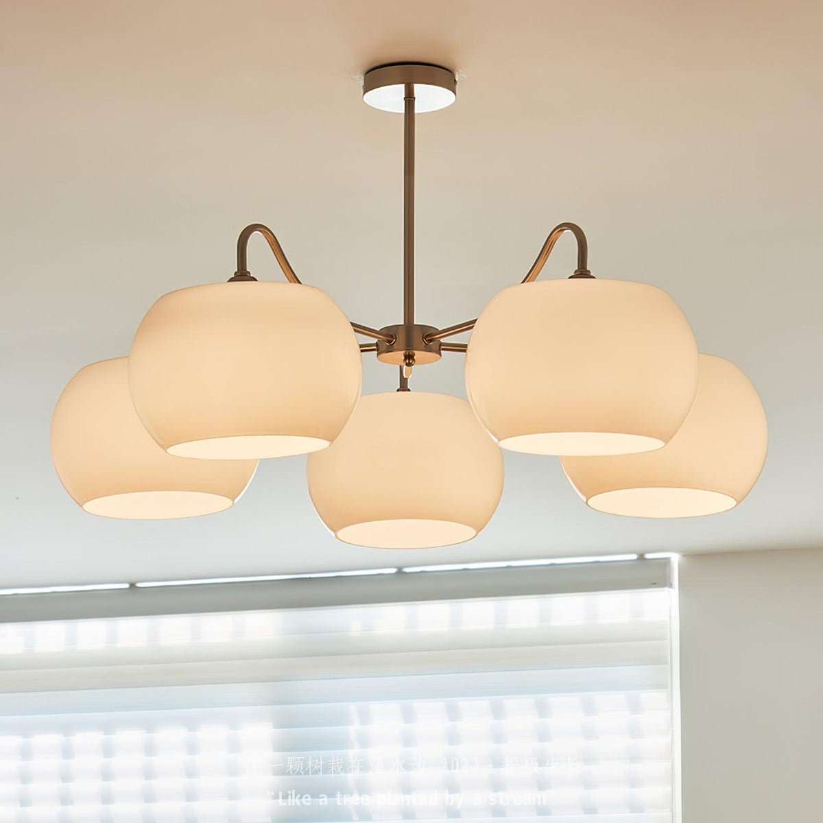 Lustre Rosalinde en verre et métal – vue 8