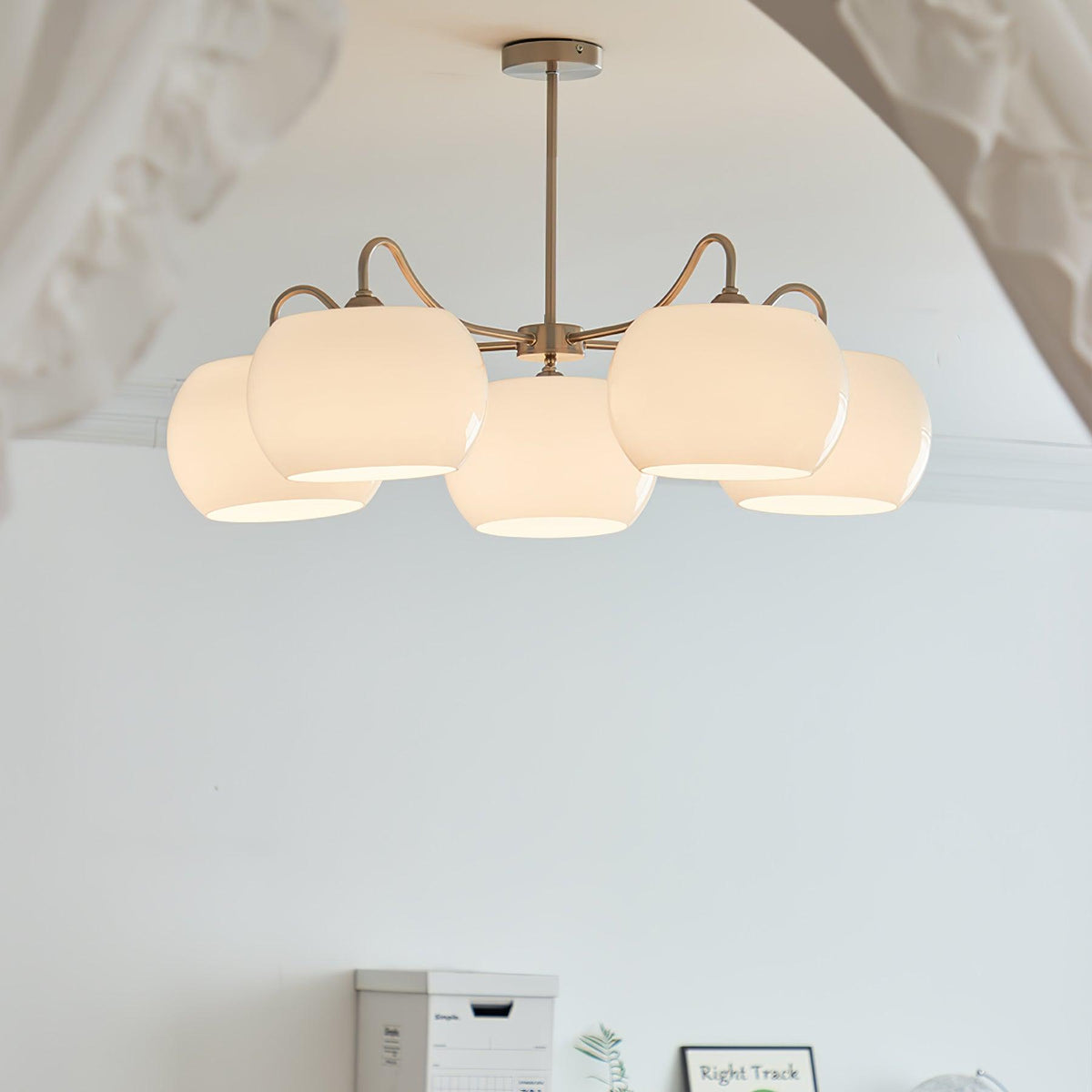 Lustre Rosalinde en verre et métal – vue 32