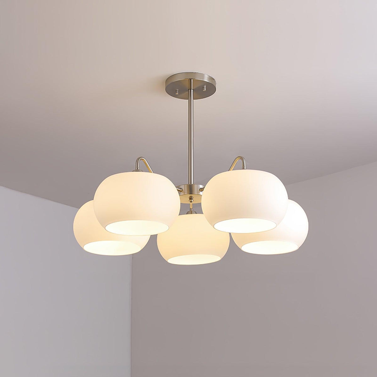 Lustre Rosalinde en verre et métal – vue 20