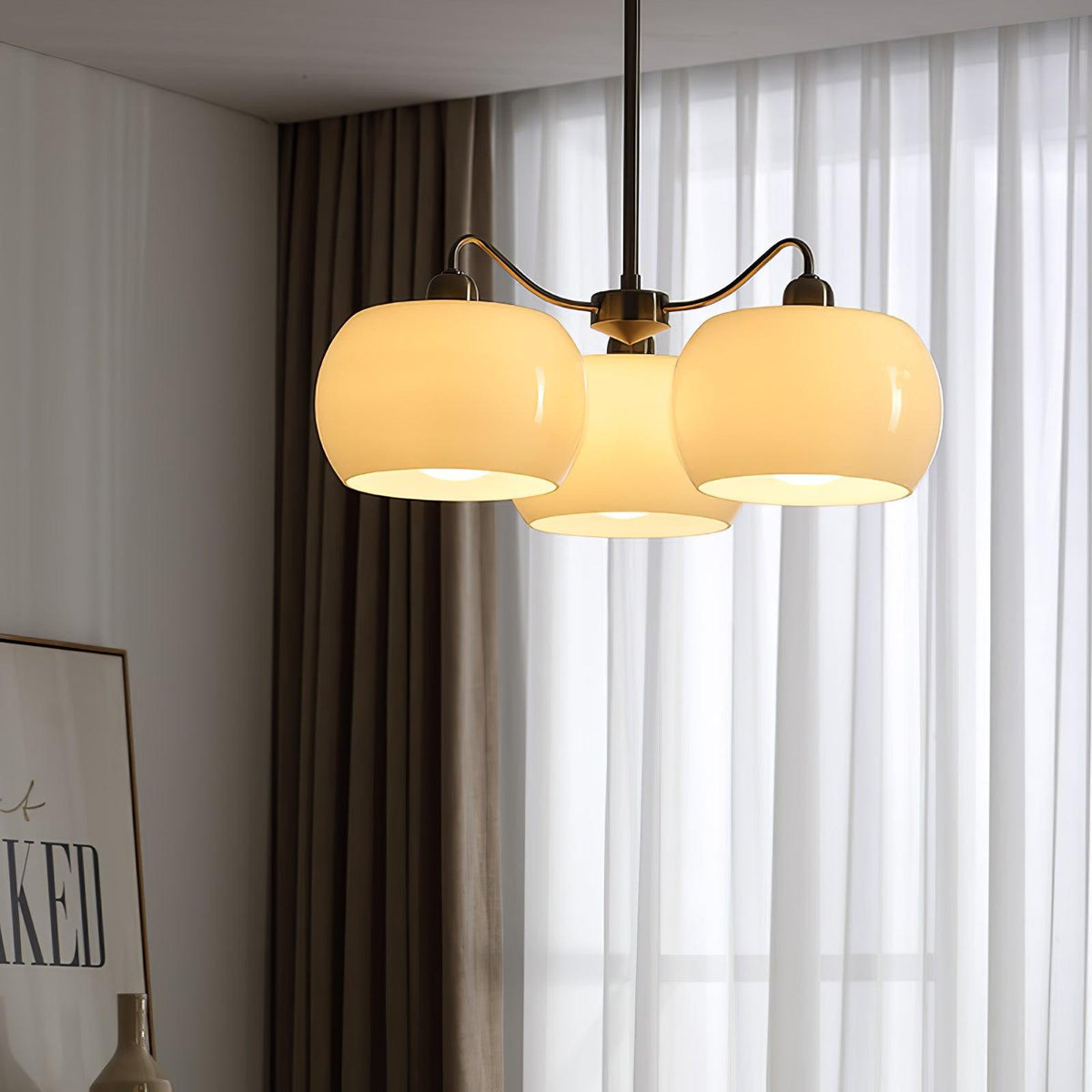 Lustre Rosalinde en verre et métal – vue 35