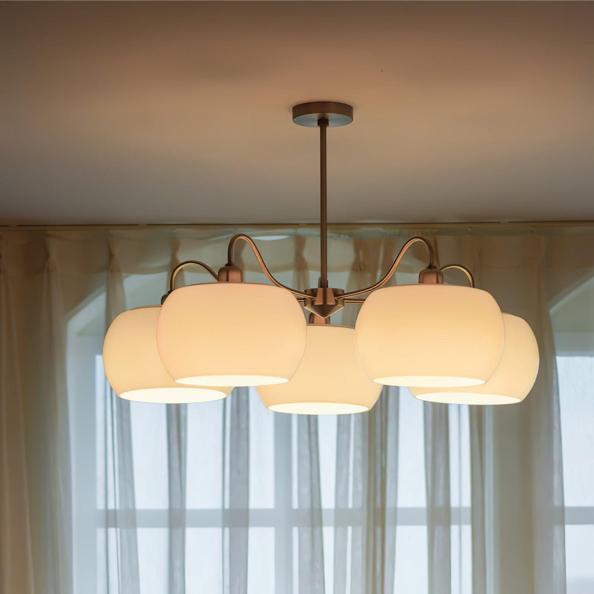 Lustre Rosalinde en verre et métal – vue 4