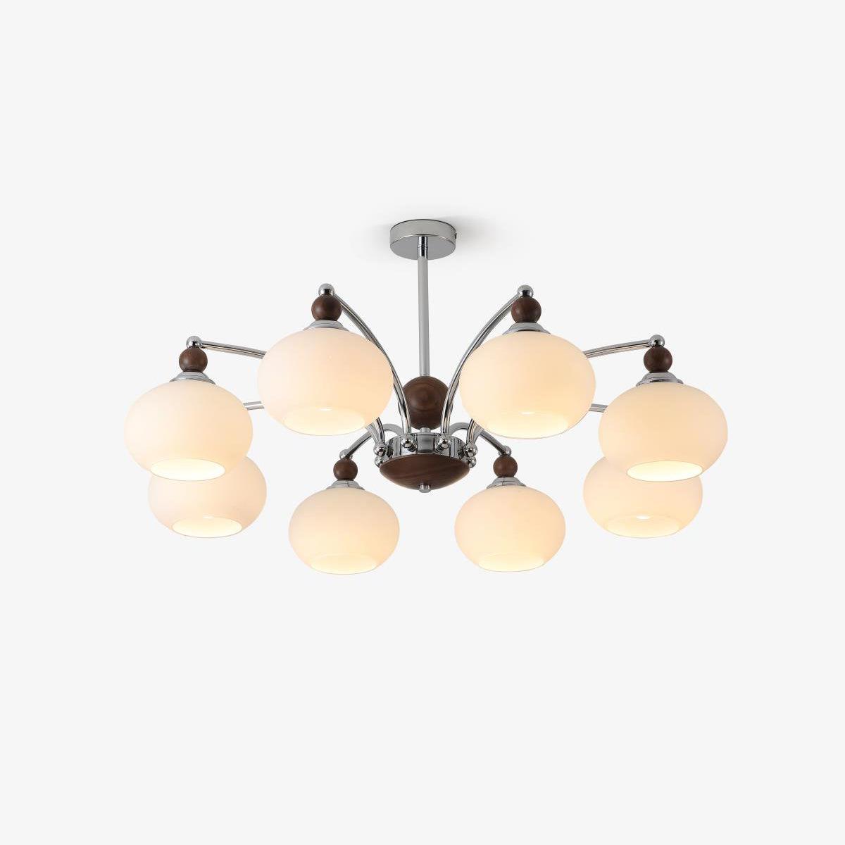 Lustre Fontaine en verre et fer – vue 3