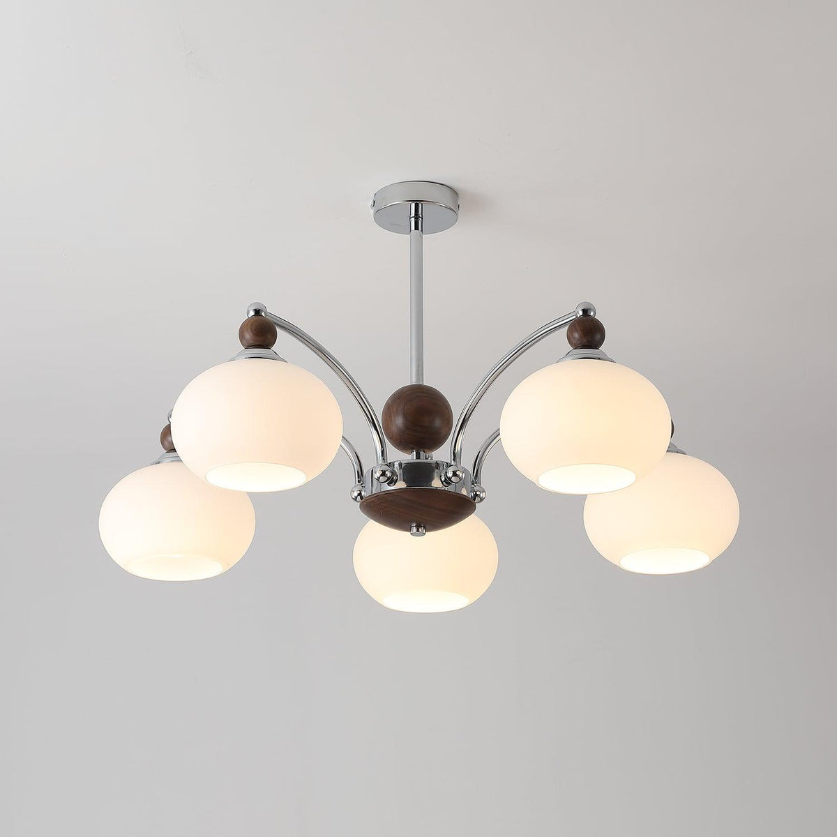 Lustre Fontaine en verre et fer – vue 12