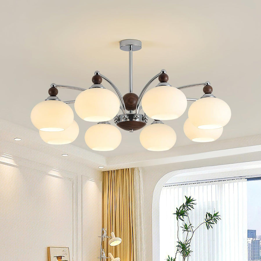 Lustre Fontaine en verre et fer – vue 4