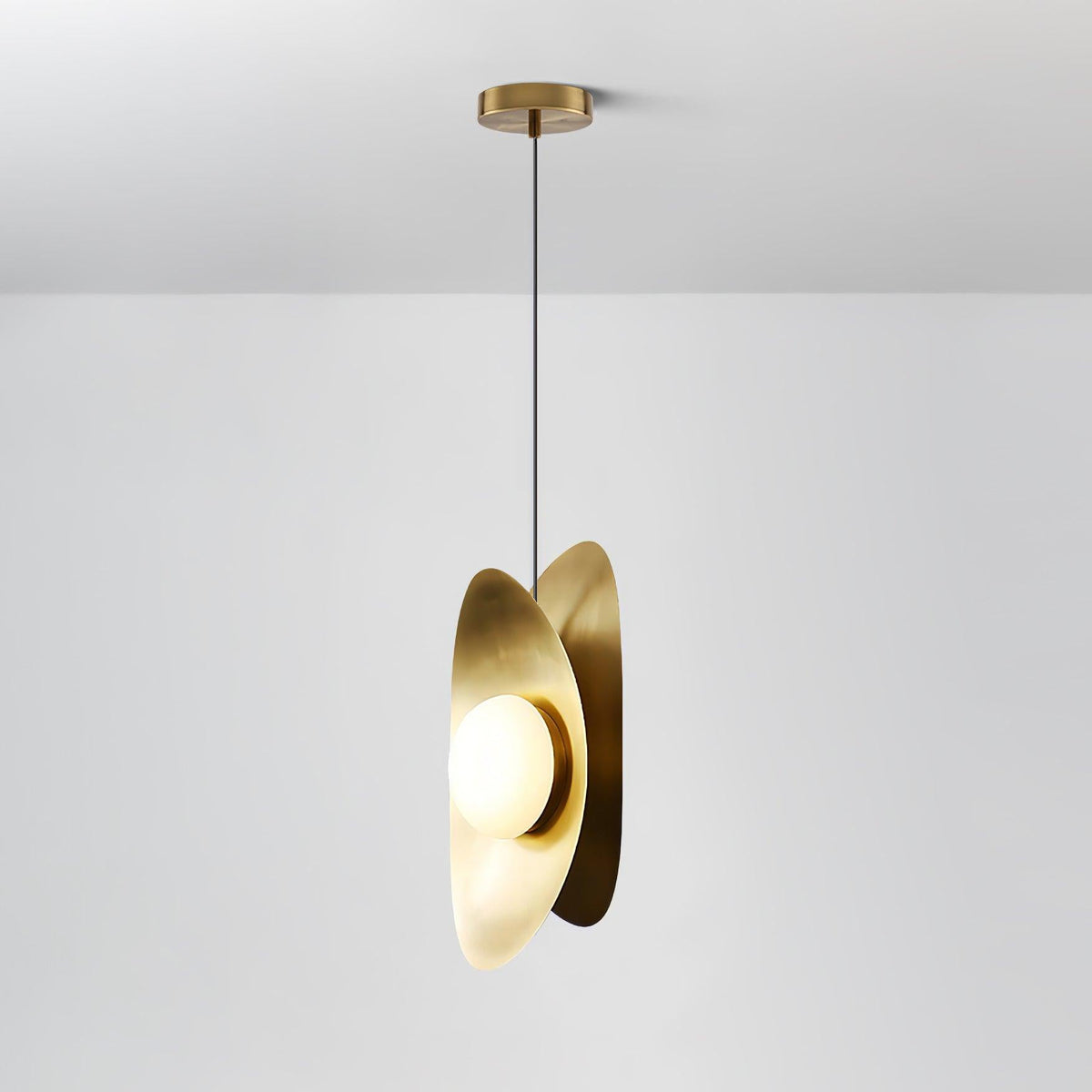 Suspension Manoir en verre et métal – vue 8
