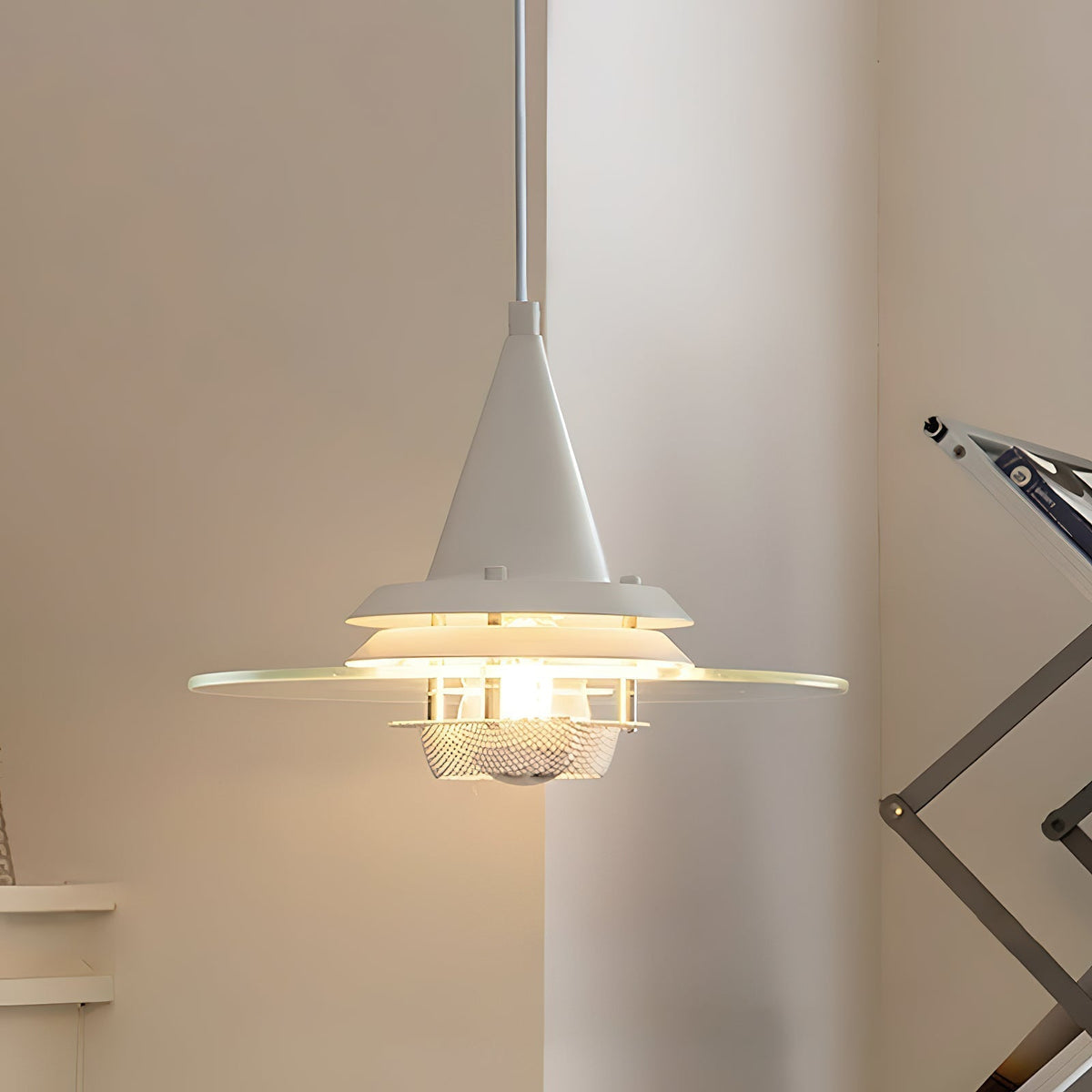 Suspension Adèle en verre et métal – vue 7