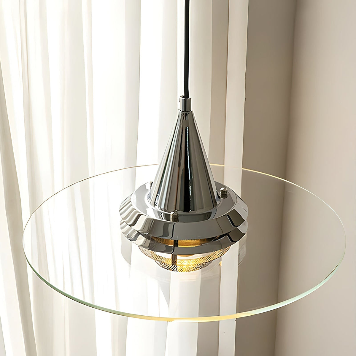 Suspension Adèle en verre et métal – vue 4