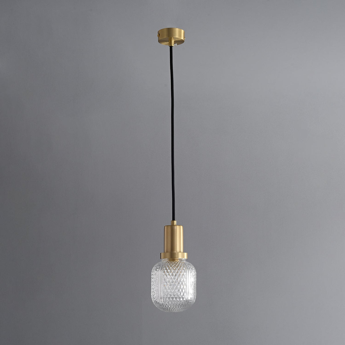 Suspension Gabarre en verre et laiton – vue 8