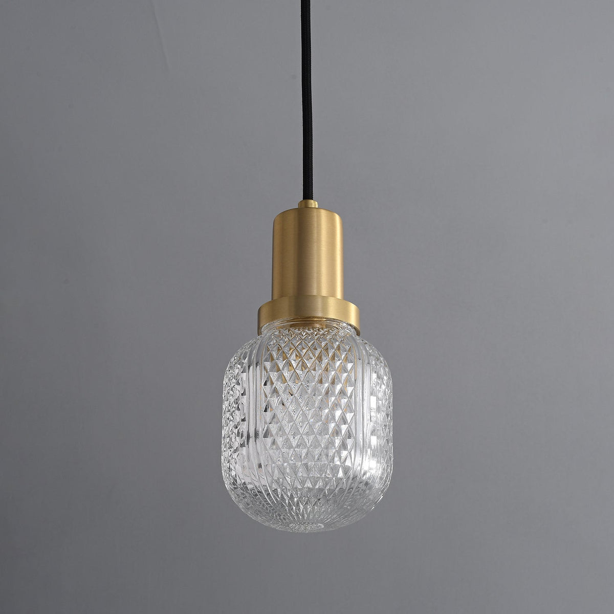 Suspension Gabarre en verre et laiton – vue 12