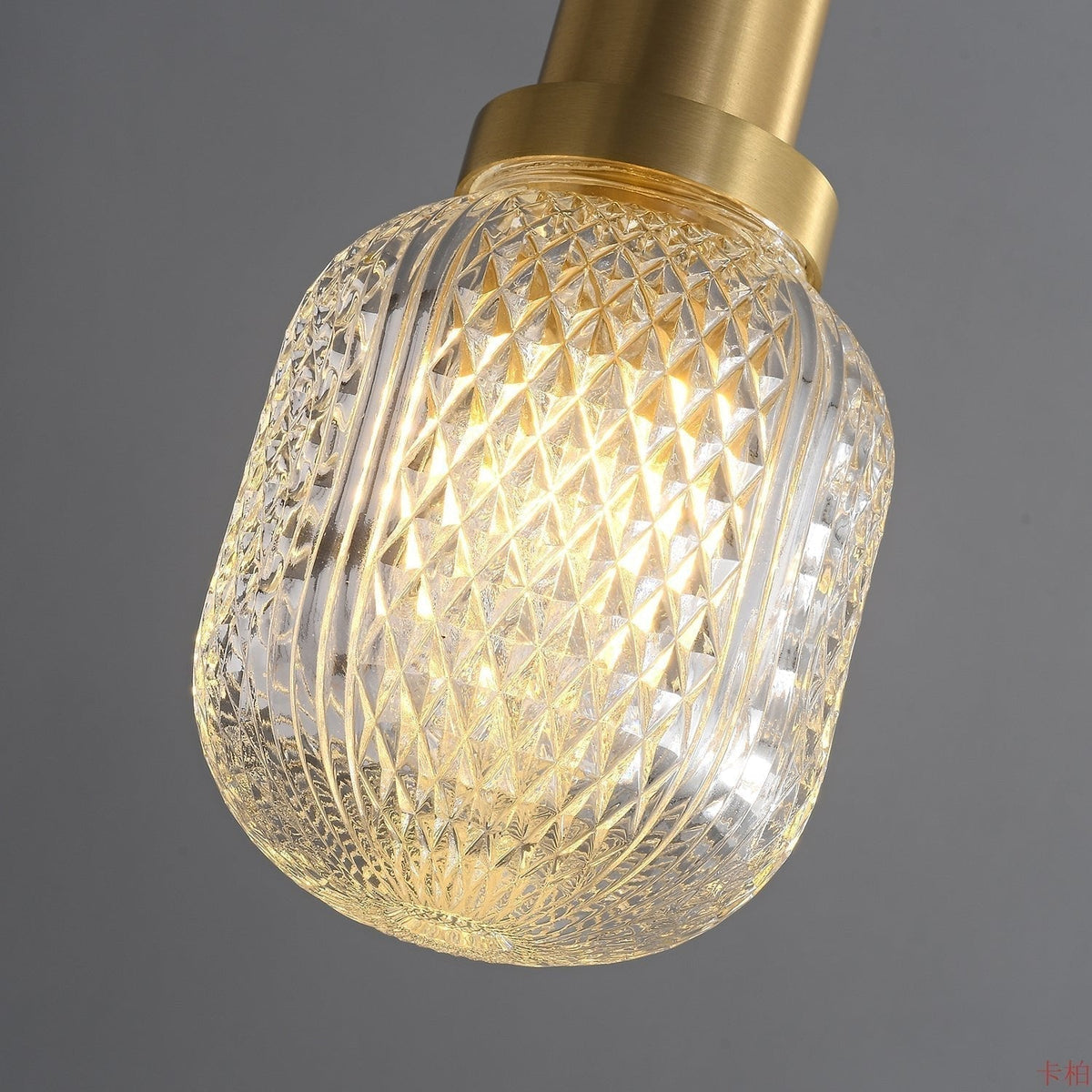 Suspension Gabarre en verre et laiton – vue 14