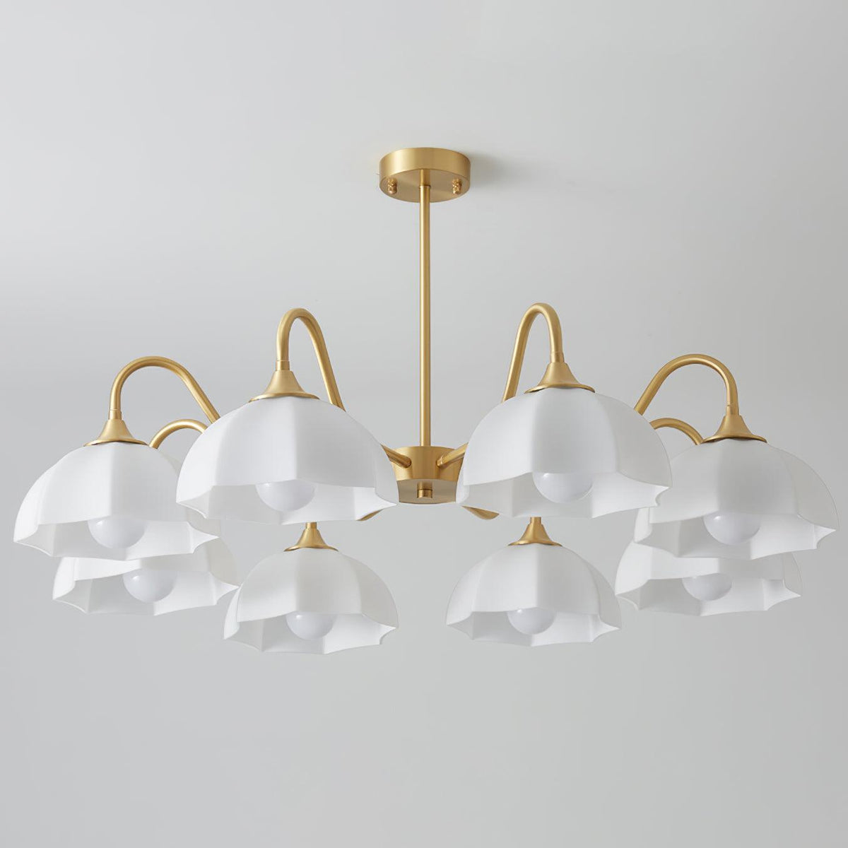 Lustre Sierra en verre et cuivre – vue 26
