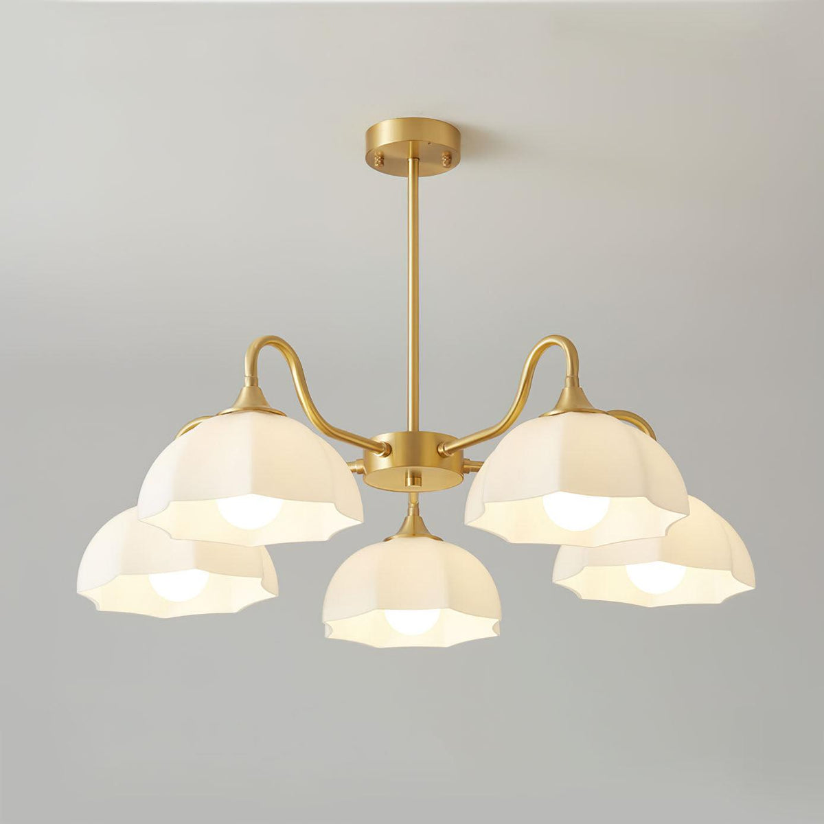 Lustre Sierra en verre et cuivre – vue 5