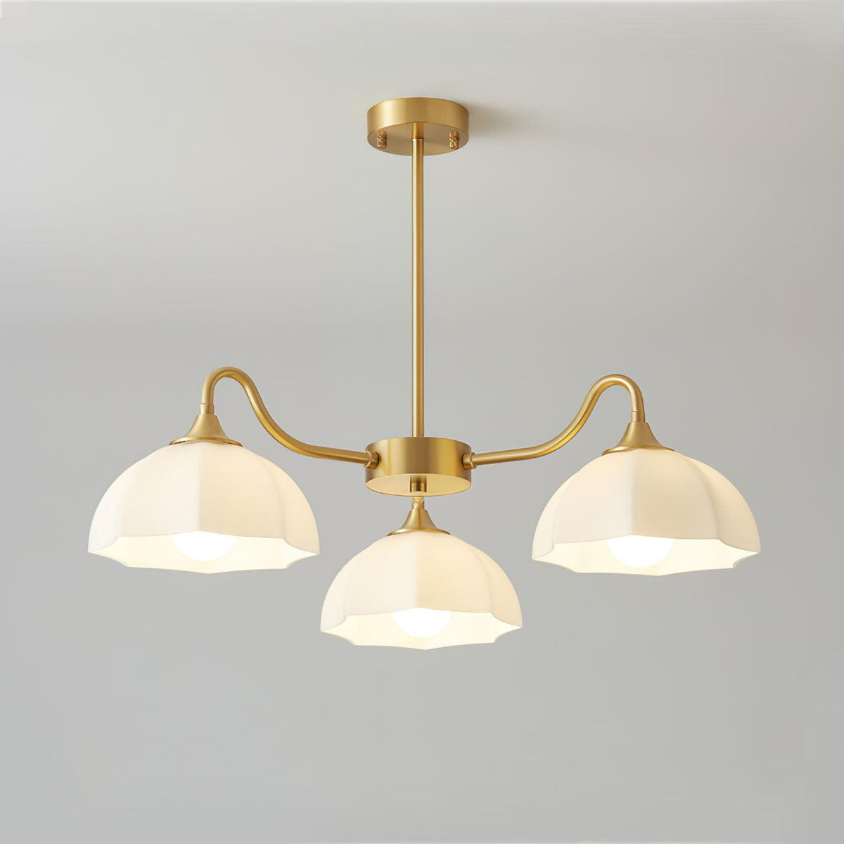 Lustre Sierra en verre et cuivre – vue 6