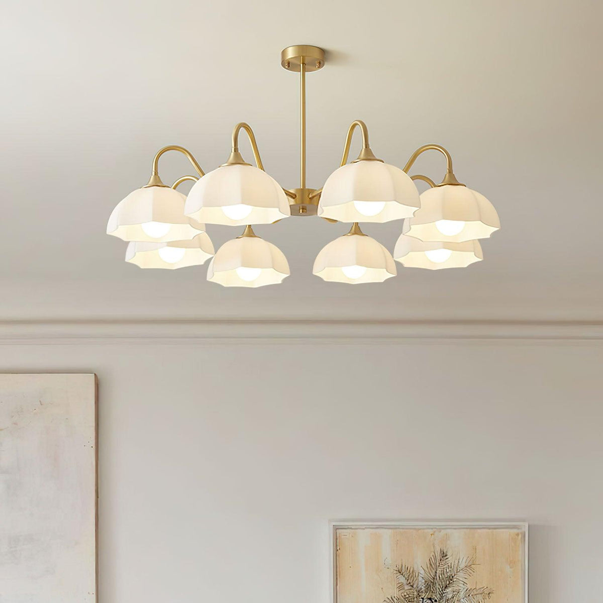 Lustre Sierra en verre et cuivre – vue 16