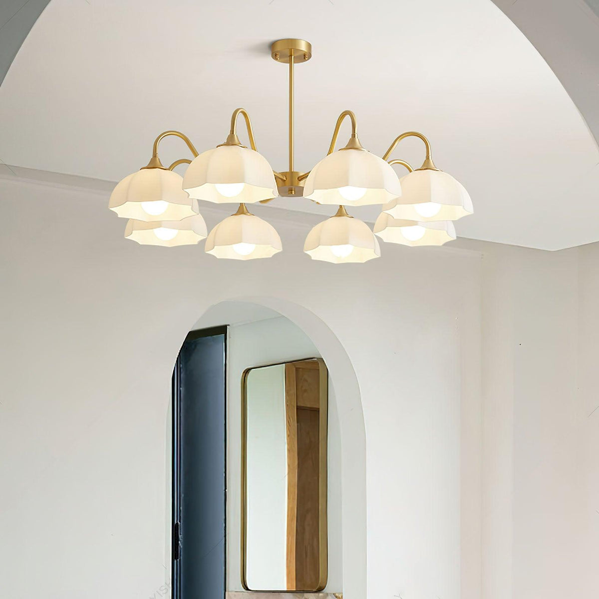 Lustre Sierra en verre et cuivre – vue 40