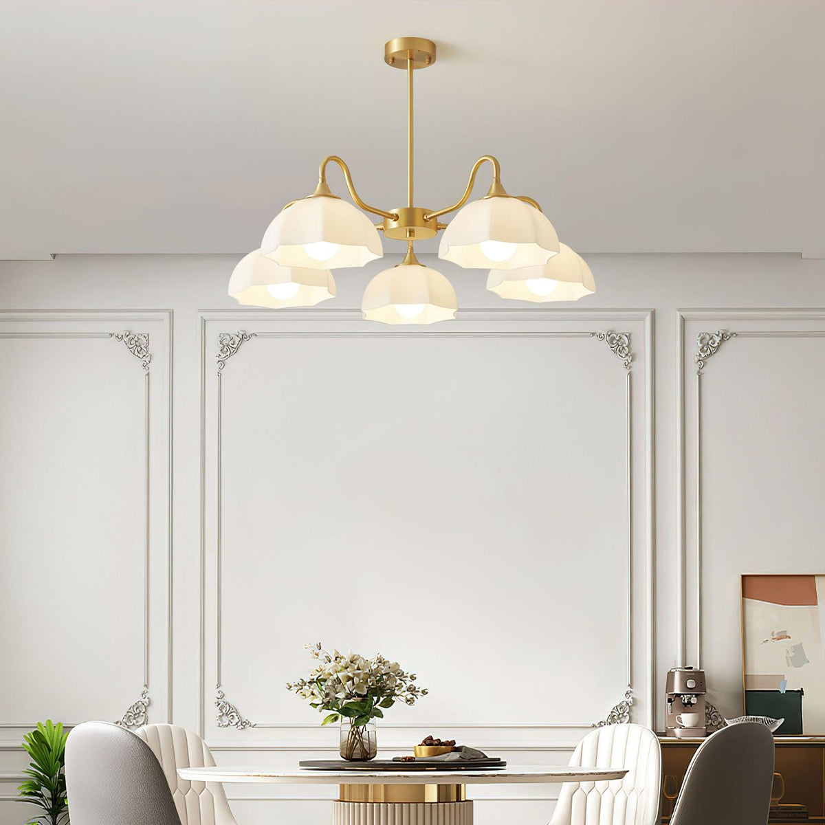 Lustre Sierra en verre et cuivre – vue 28