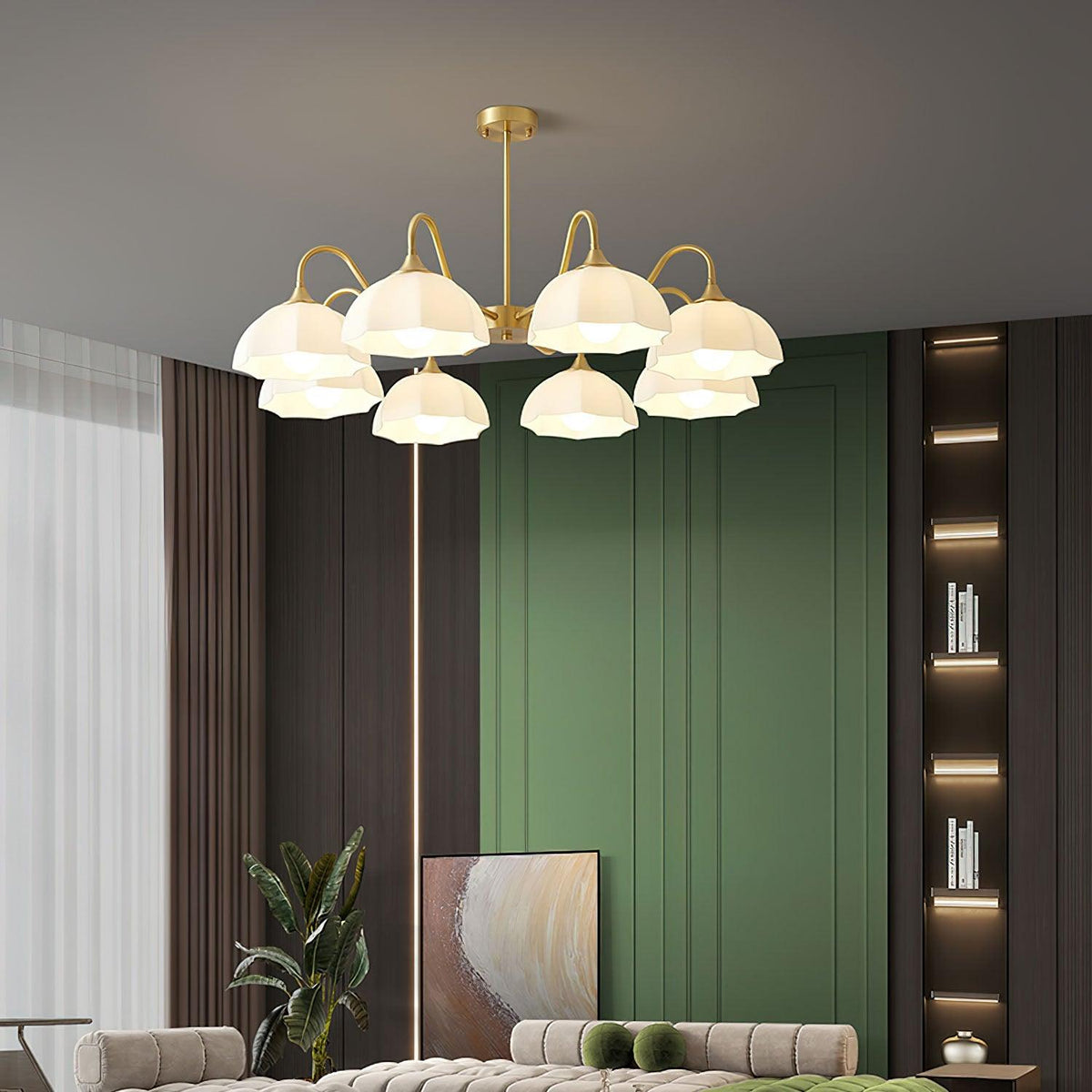 Lustre Sierra en verre et cuivre – vue 48