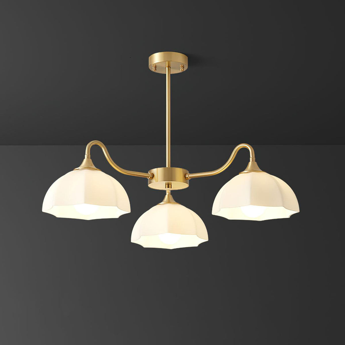 Lustre Sierra en verre et cuivre – vue 50